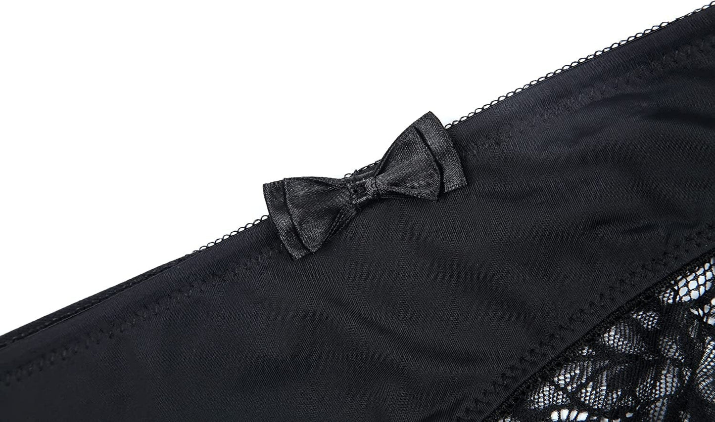 Verano Women'S Crotchless Briefs V-Back Lace Criss Paradise Panties