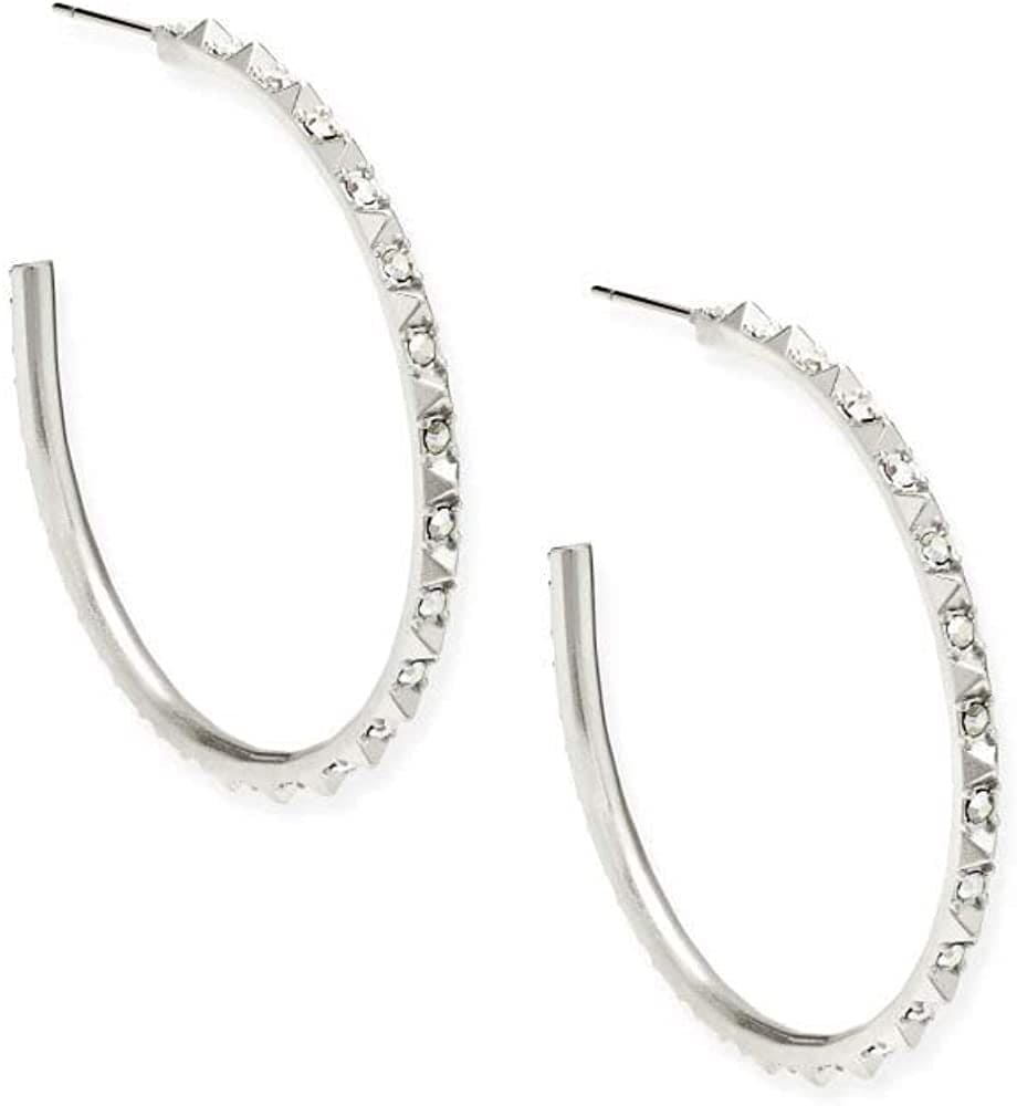Veronica Hoop Earrings RHODIUM - IRIDESCENT CRYSTAL