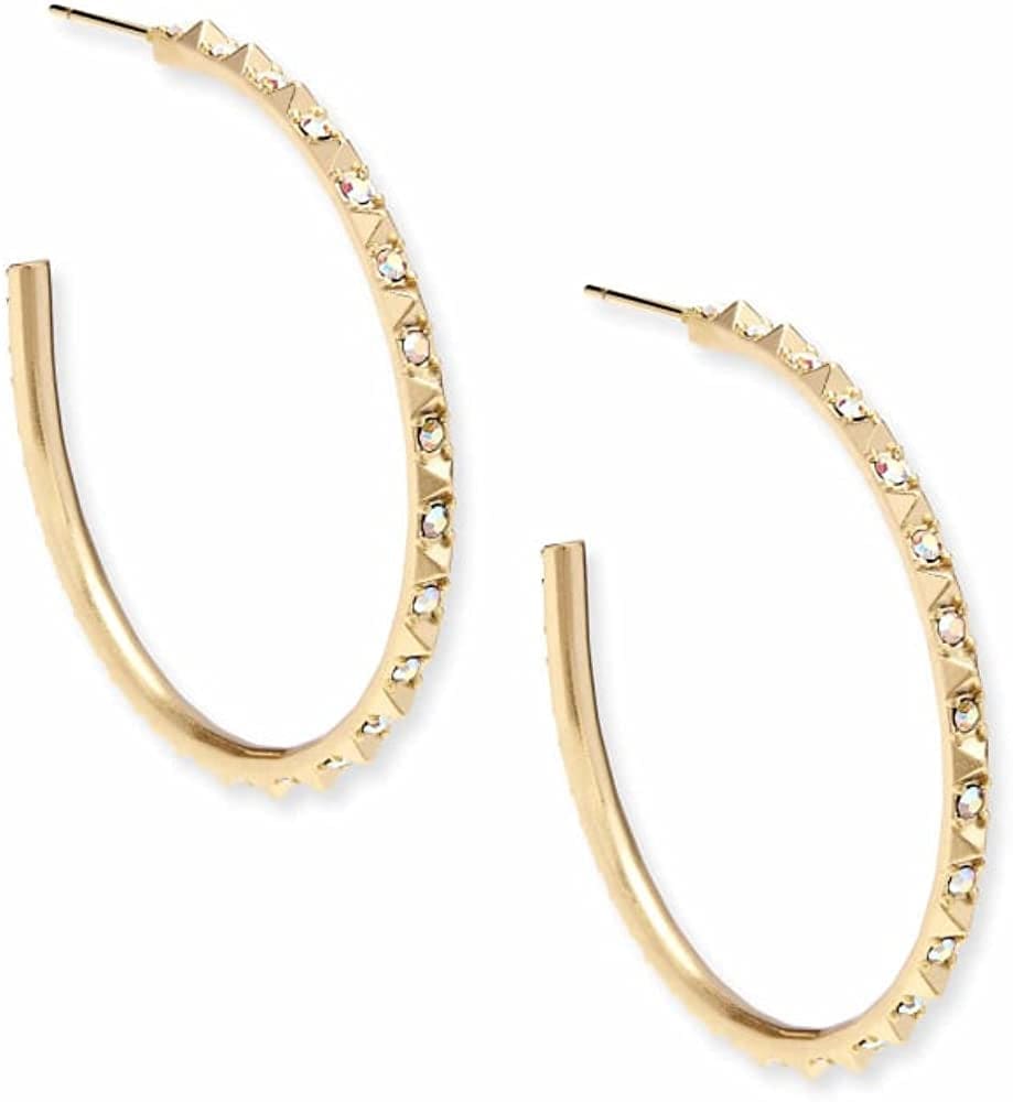 Veronica Hoop Earrings GOLD - IRIDESCENT CRYSTAL