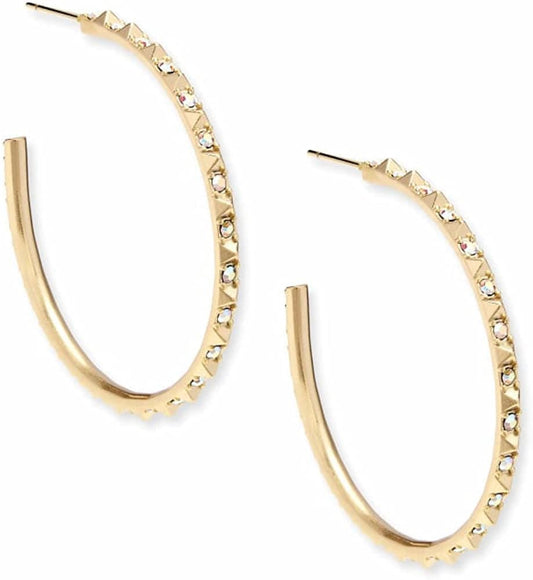 Veronica Hoop Earrings GOLD - IRIDESCENT CRYSTAL