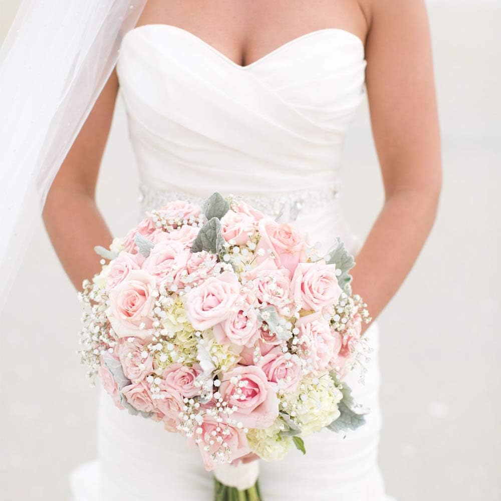 Veryhome 10PCS 30 Bunches White Babys Breath Flowers Artificial White Fake Flowers Gypsophila DIY Floral Bouquets Arrangement Wedding Home Decor(Vase NOT Included) White