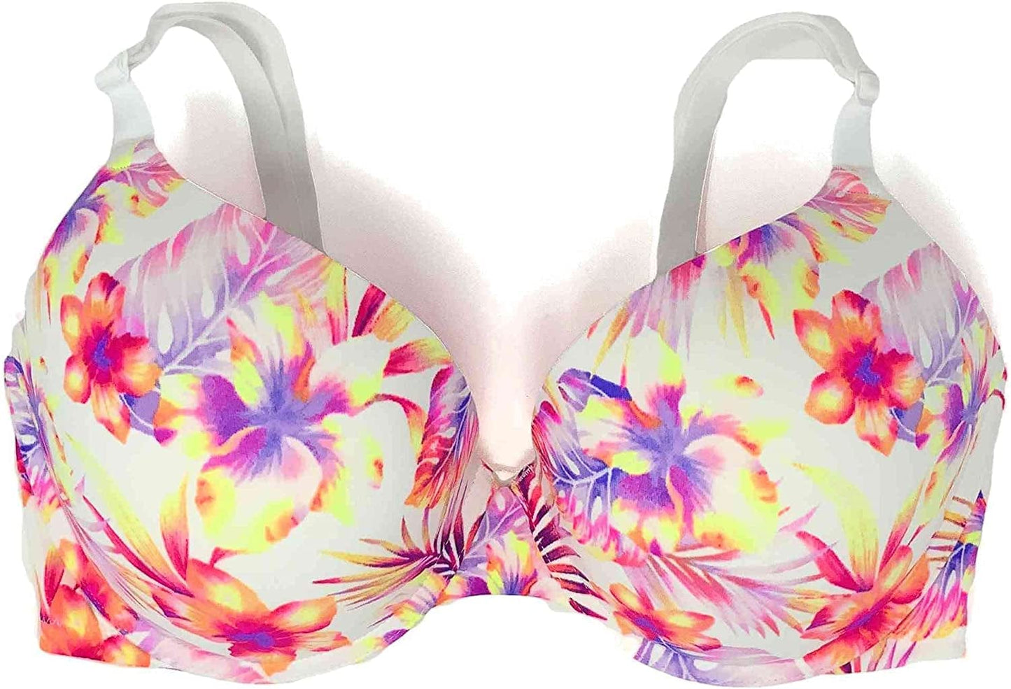 Victoria'S Secret Pink Wear Everywhere Push-Up Bra White Bright Floral / 34DD