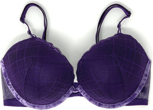 Victoria'S Secret Sexy Tee Push-Up Bra Grape/Lace / 34D