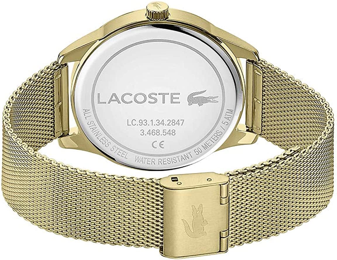 Vienna Men'S Quartz Stainless Steel and Mesh Bracelet Casual Watch, Color: Yellow (Model: 2011104)