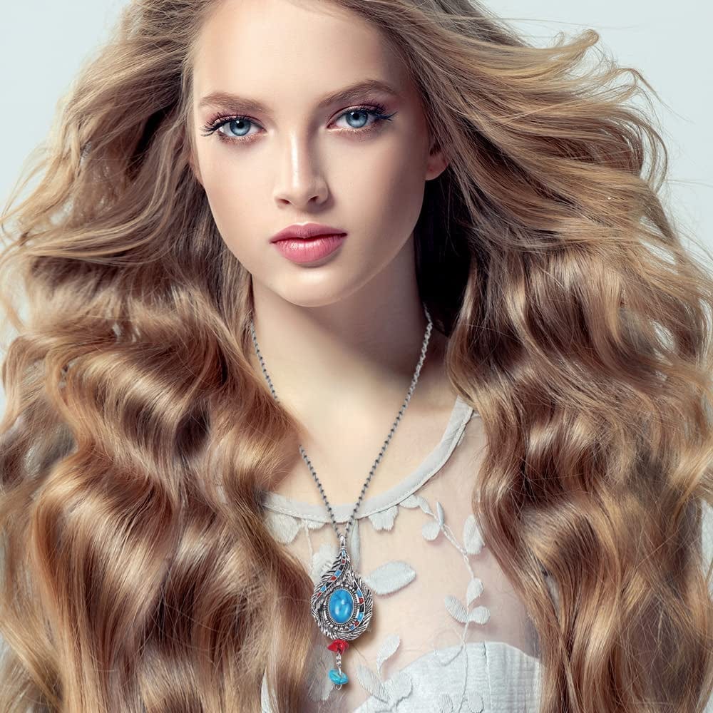 Vintage Crystal Pendant Necklaces for Women Girls Chakra Healing Carnelian Necklace Bohemian Retro Sunflower Necklace Sun and Moon Pendants