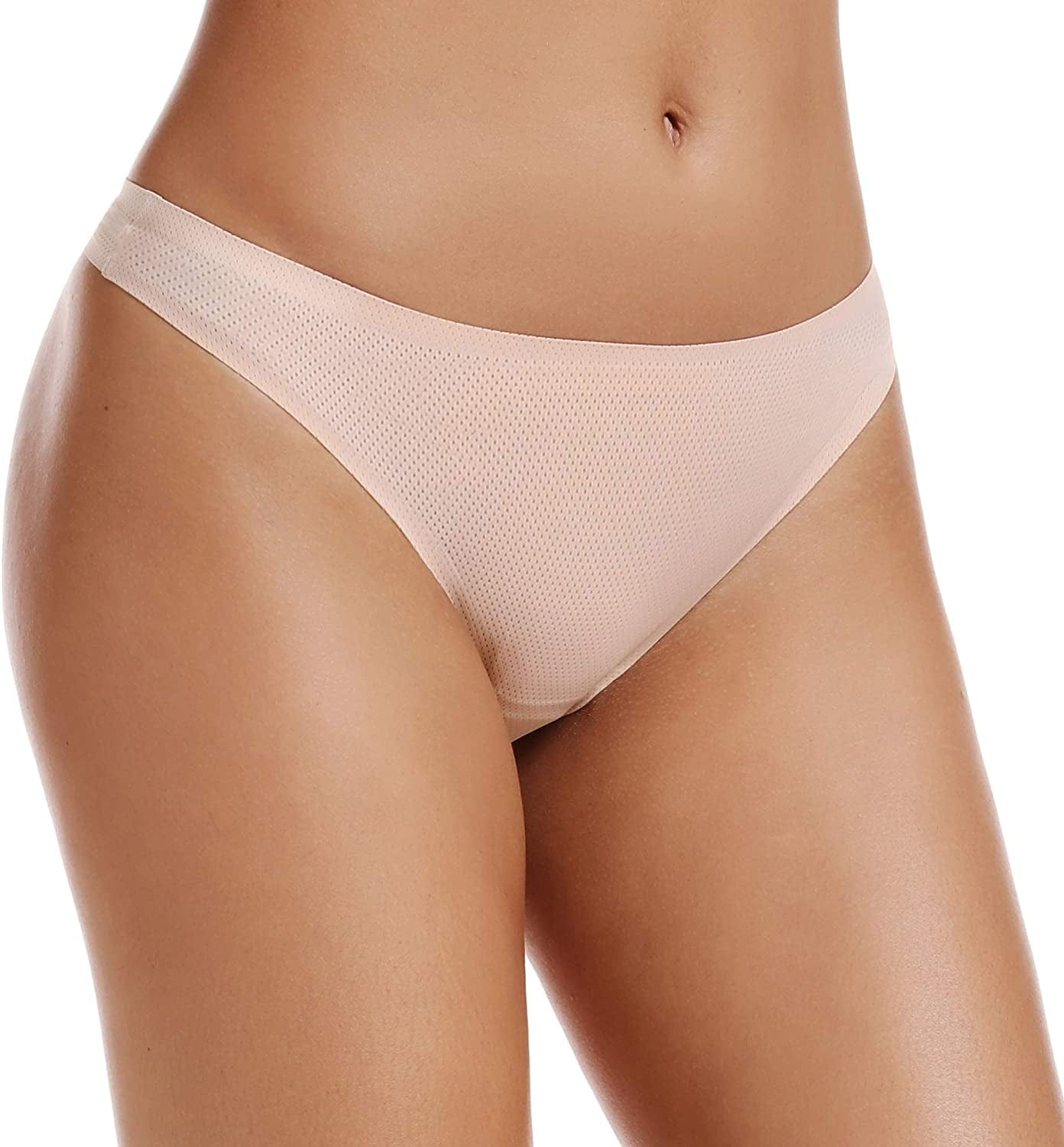 Voenxe Seamless Thongs for Women No Show Thong Underwear Women 5-10 Pack