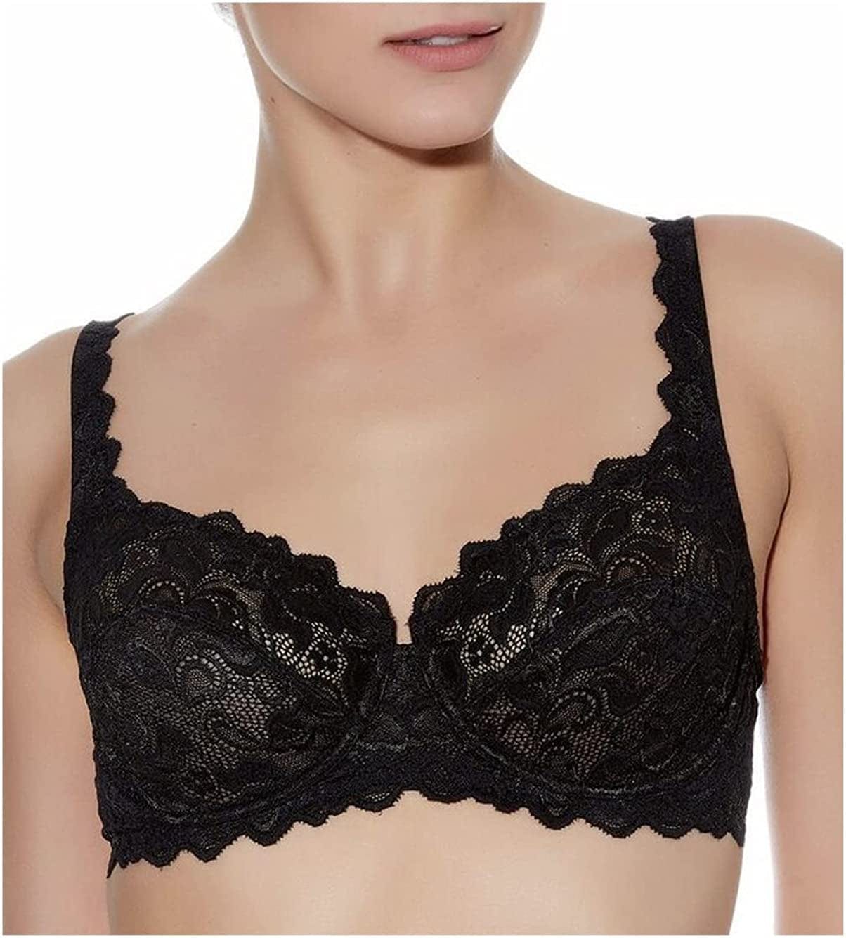 Wacoal Eglantine Classic Underwire Bra in Noir, Honey Beige or White (Webfa662)Sizes B-E Noir / 36E