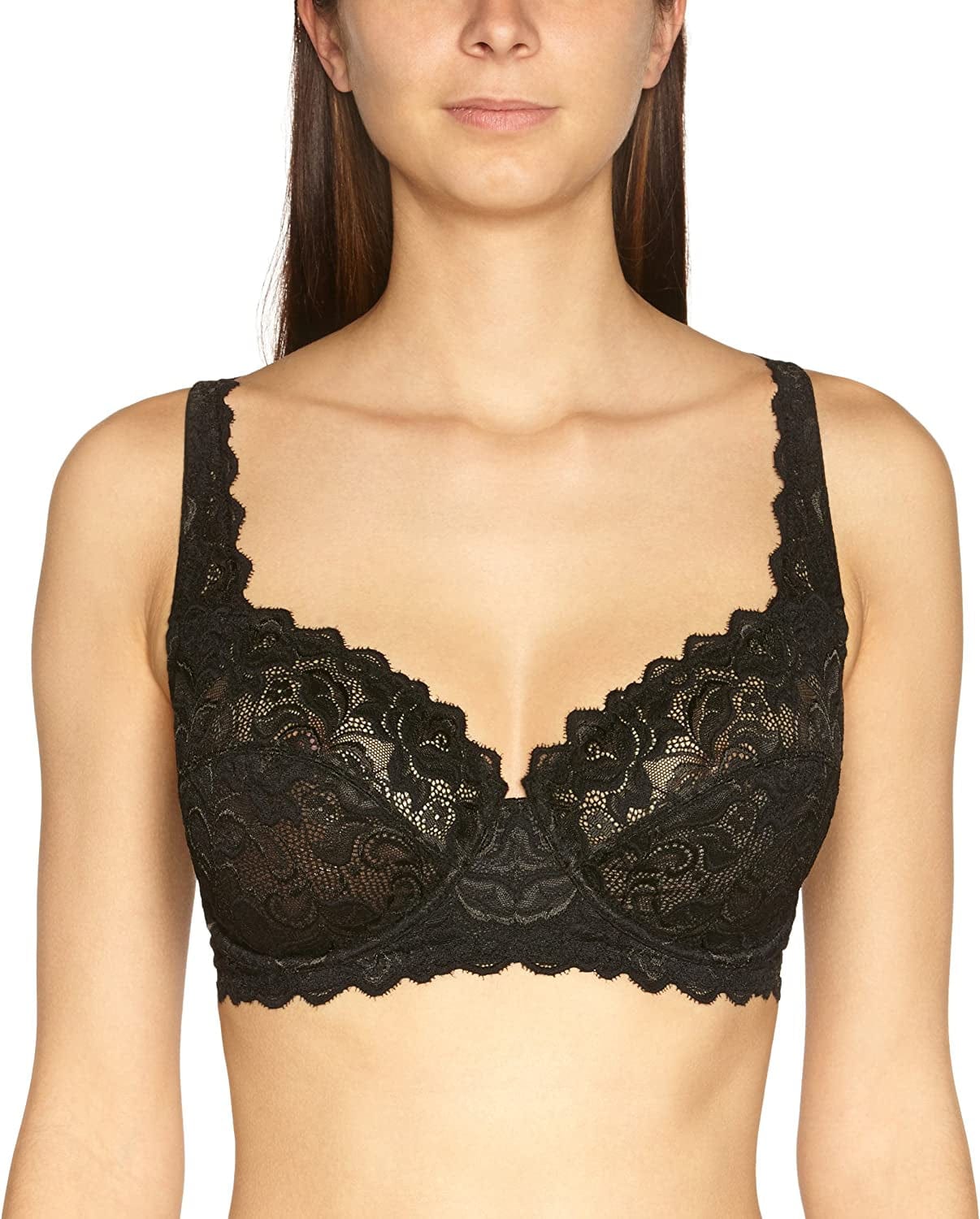 Wacoal Eglantine Classic Underwire Bra in Noir, Honey Beige or White (Webfa662)Sizes B-E Black / 32B