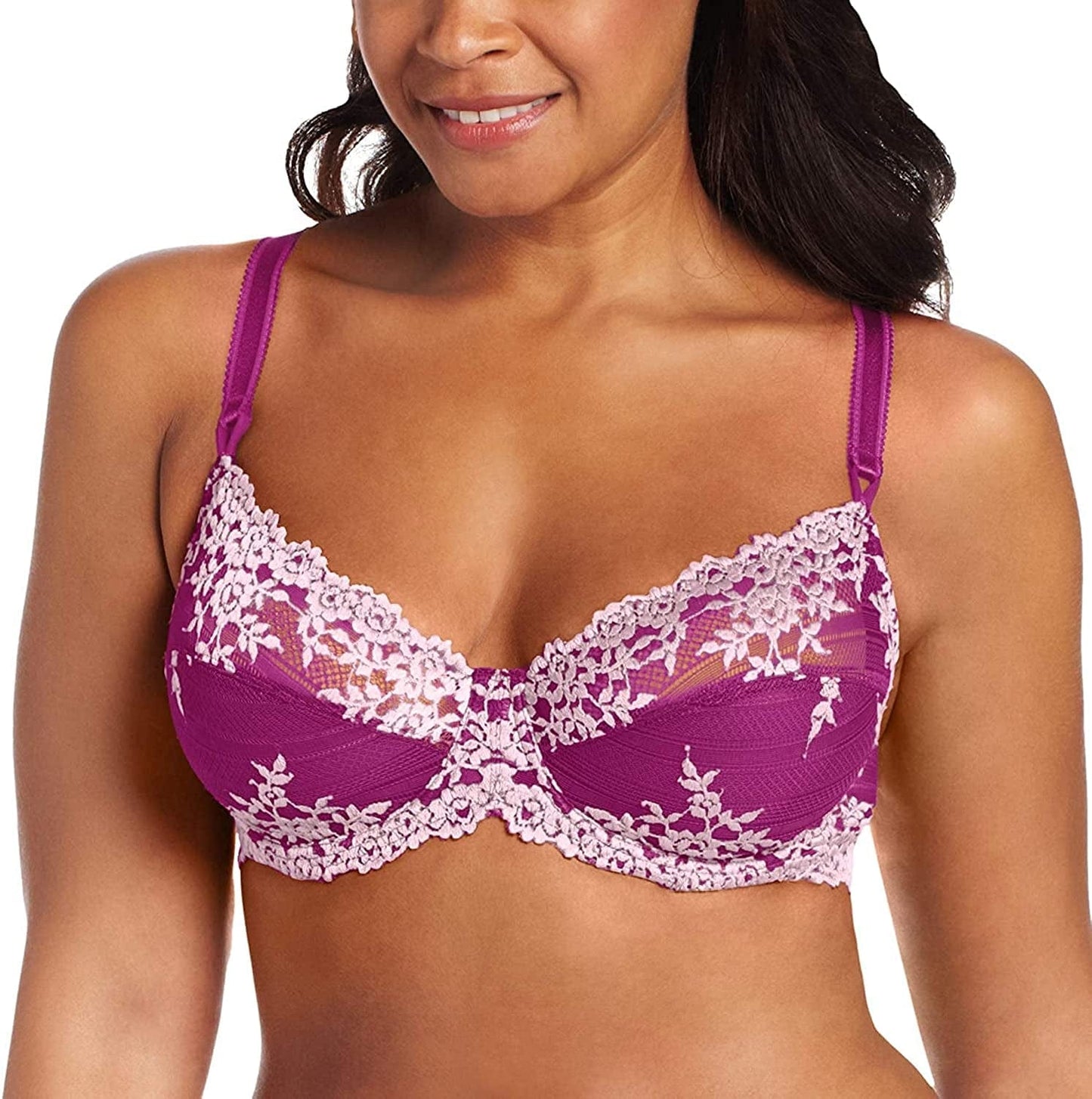 Wacoal Women'S Embrace Lace Bra Hollyhock/Chalk Pink / 34D