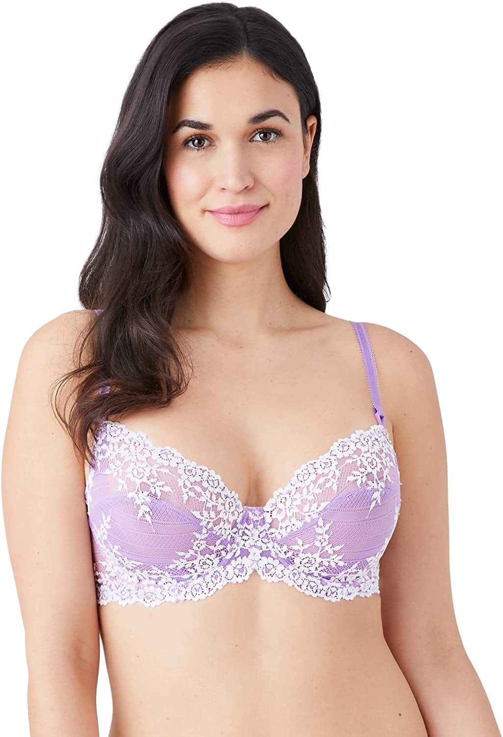 Wacoal Women'S Embrace Lace Bra Rhapsody/White Alyssum / 32DD
