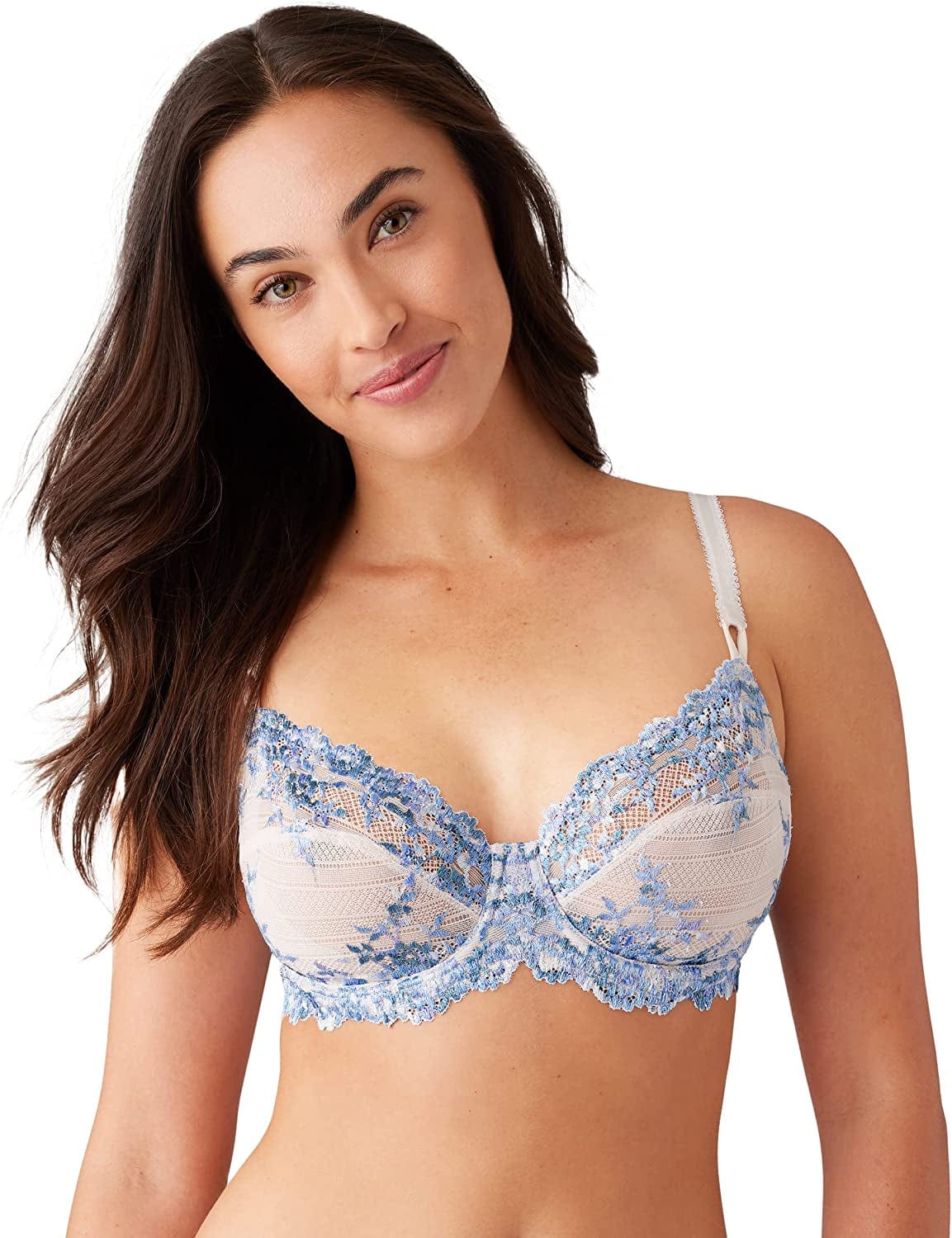 Wacoal Women'S Embrace Lace Bra Pastel Parchment/Blue Multi / 40D
