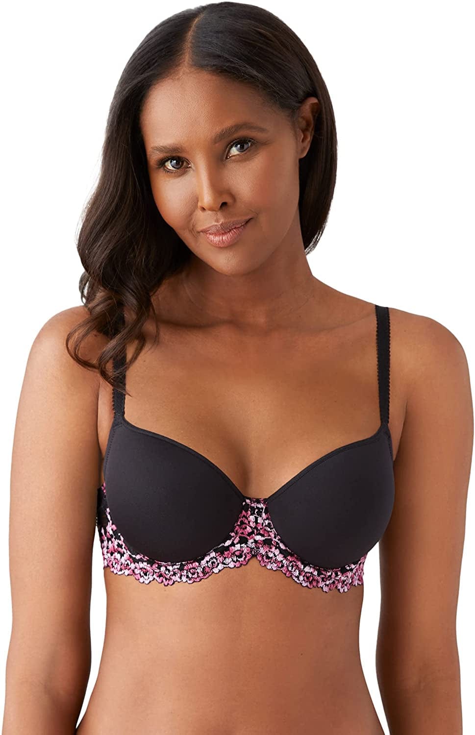 Wacoal Women'S Embrace Lace Contour Bra Black/Berry Multi / 36DD