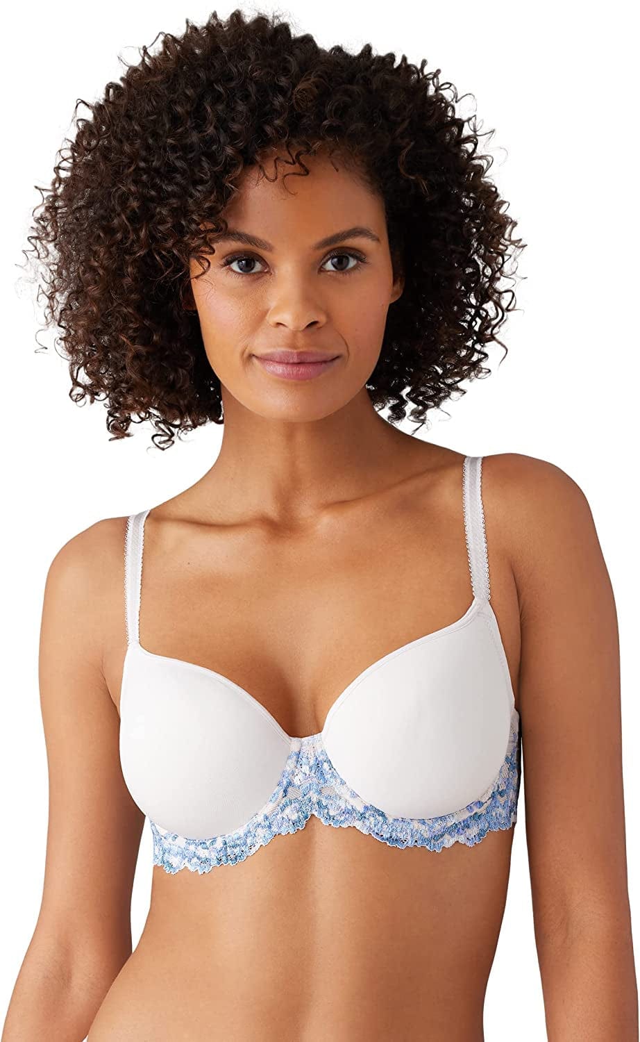 Wacoal Women'S Embrace Lace Contour Bra Pastel Parchment/Blue Multi / 36DD