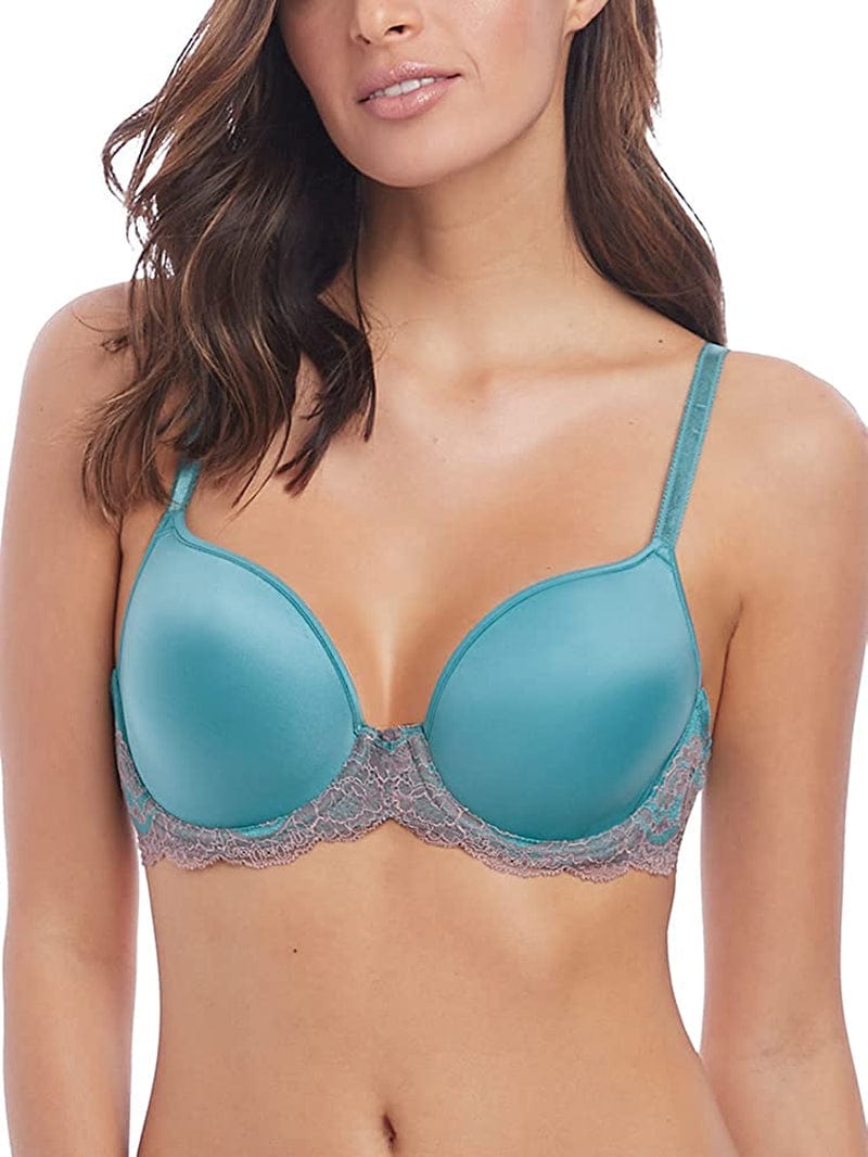 Wacoal Women'S Lace Affair T-Shirt Bra Pagada Blue/Twilight Mauve / 36D