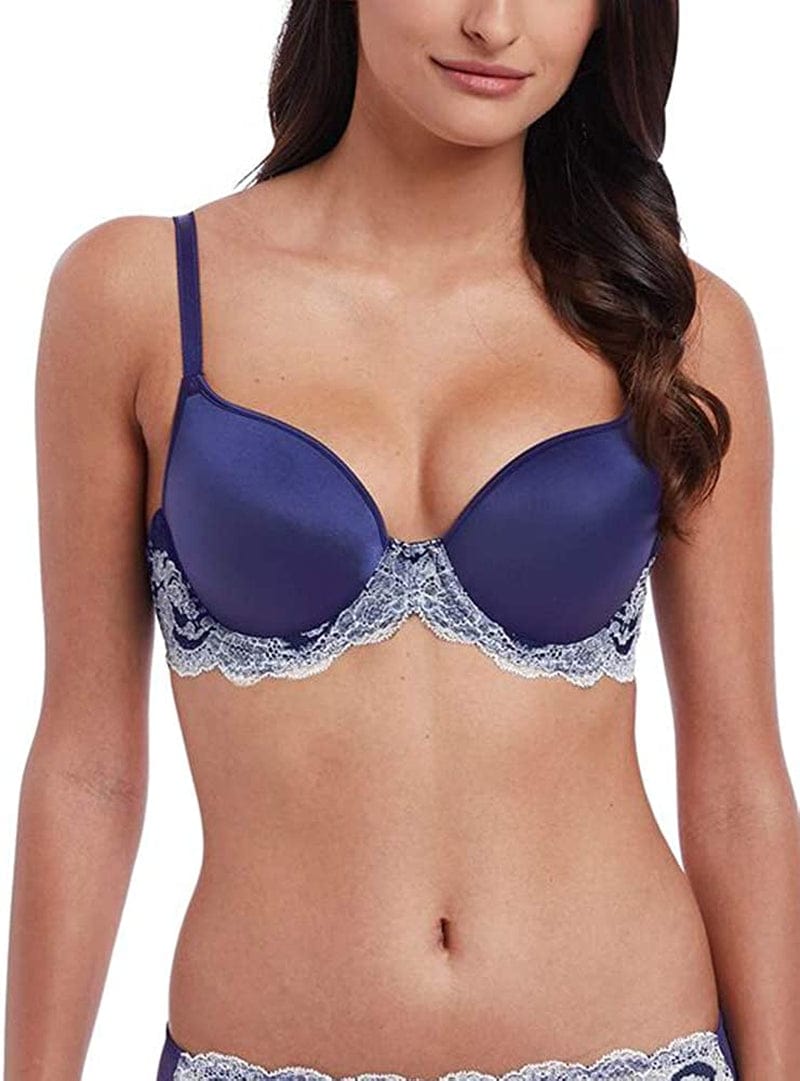 Wacoal Women'S Lace Affair T-Shirt Bra Patriot Blue/Halogen / 36D