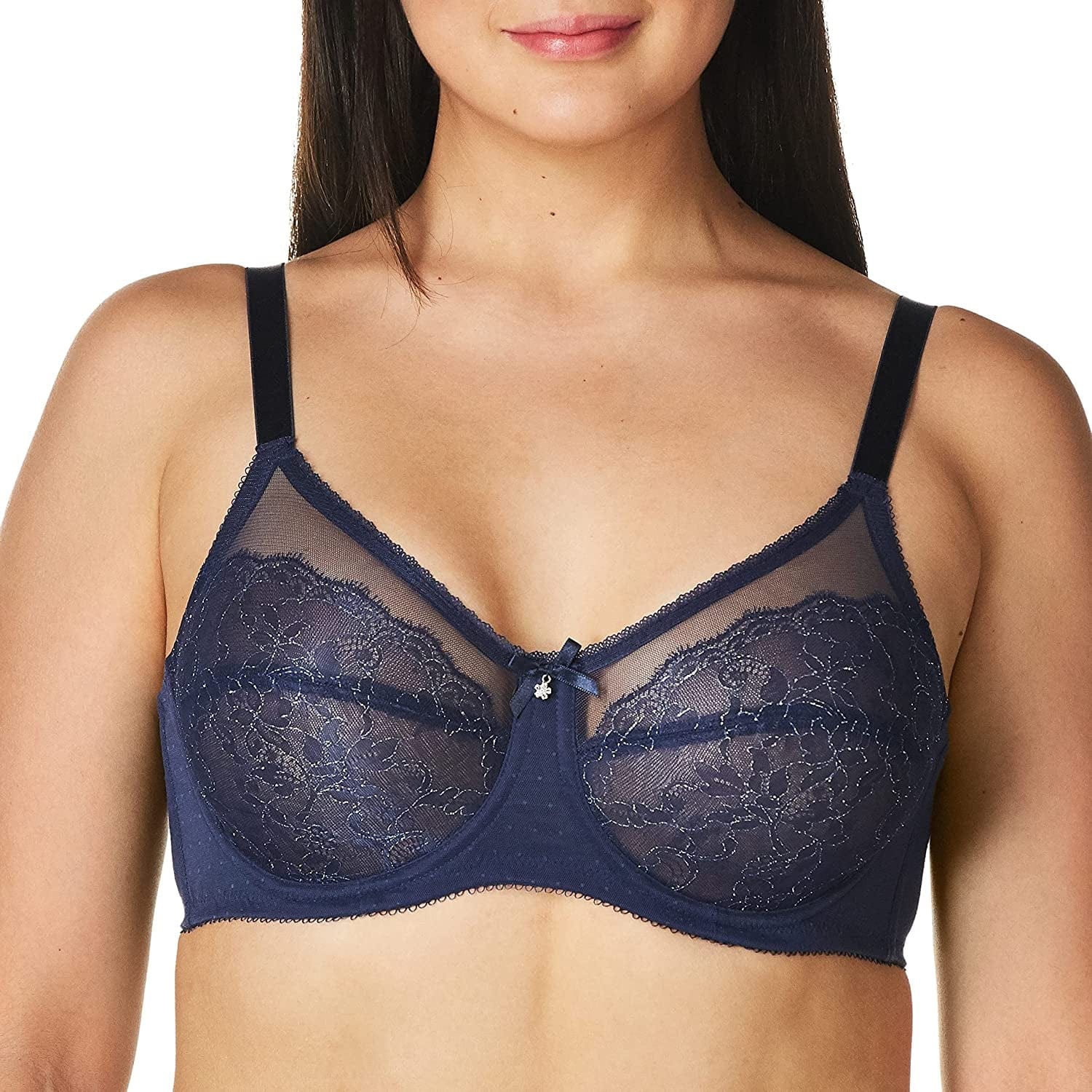 Wacoal Women'S Retro Chic Full Figure Underwire Bra Black Iris / (34) 34G