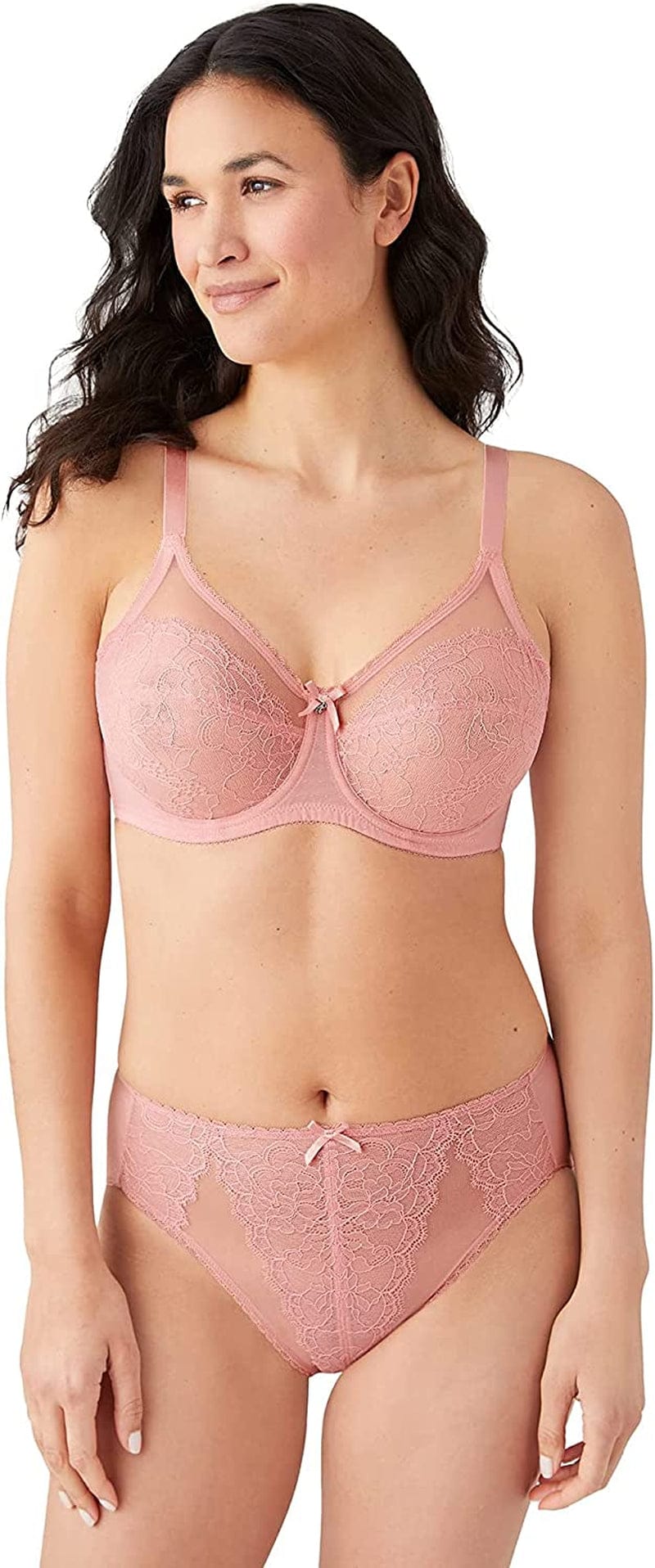 Wacoal Women'S Retro Chic Full Figure Underwire Bra Bridal Rose / (34) 34G