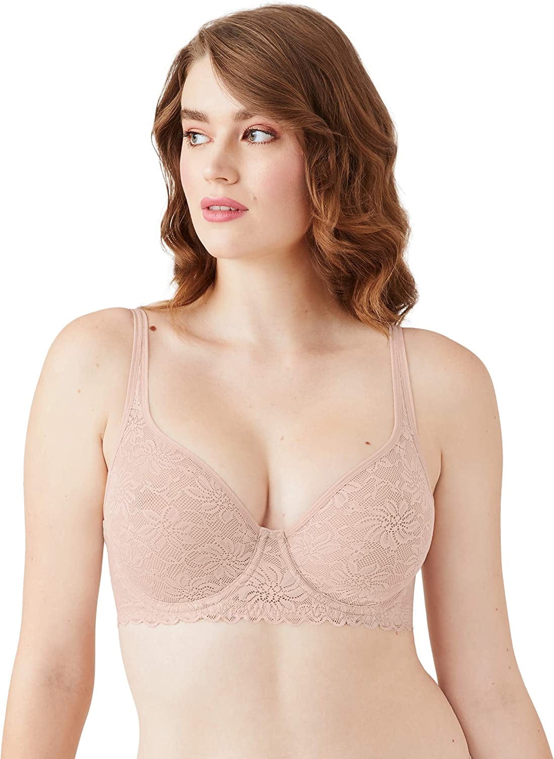 Wacoal Women'S Soft Sense Lace Underwire Bra Rose Dust / 34DDD
