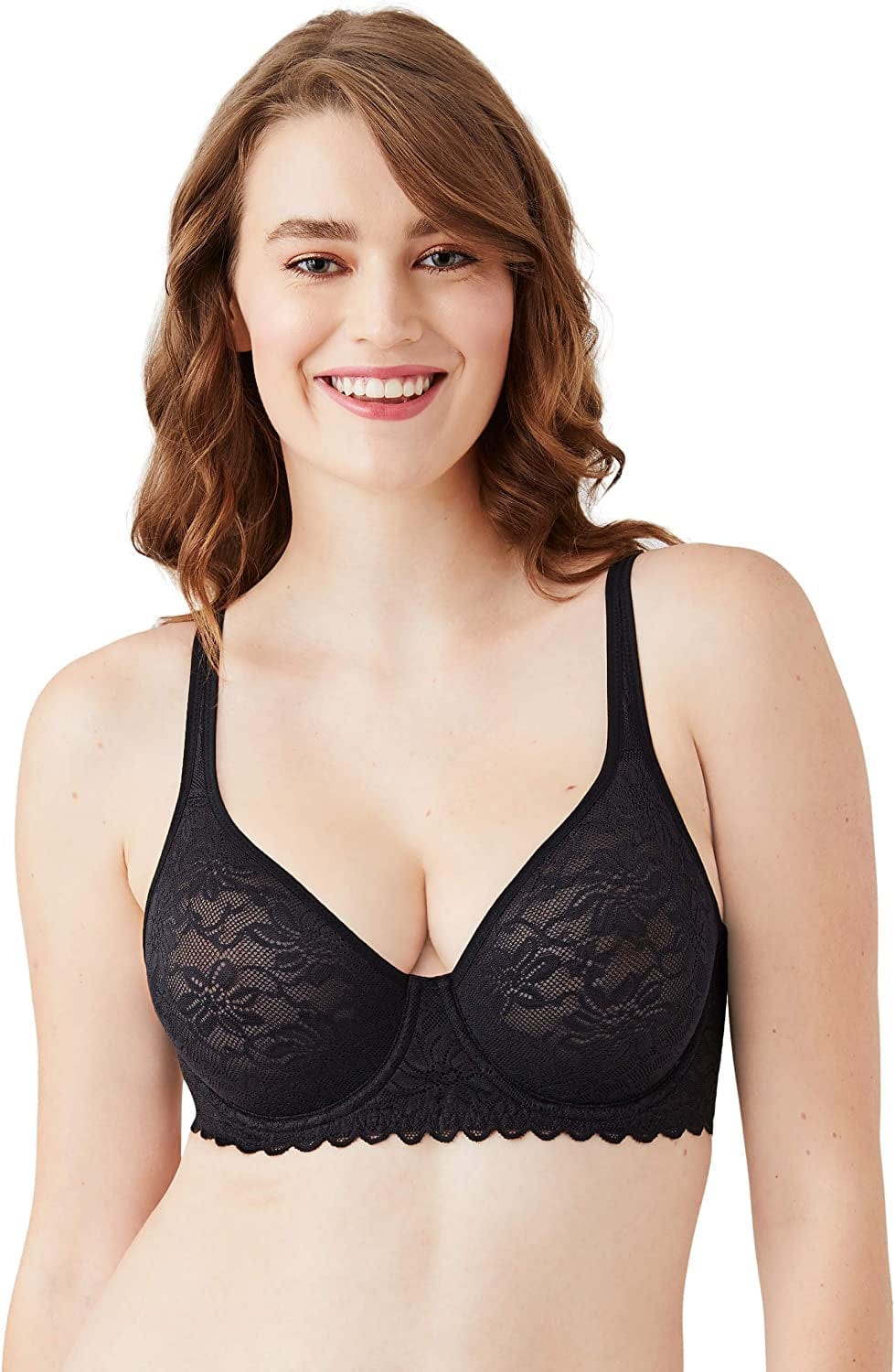 Wacoal Women'S Soft Sense Lace Underwire Bra Black / 36G