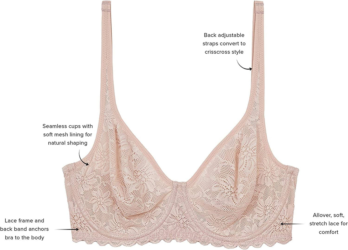 Wacoal Women'S Soft Sense Lace Underwire Bra