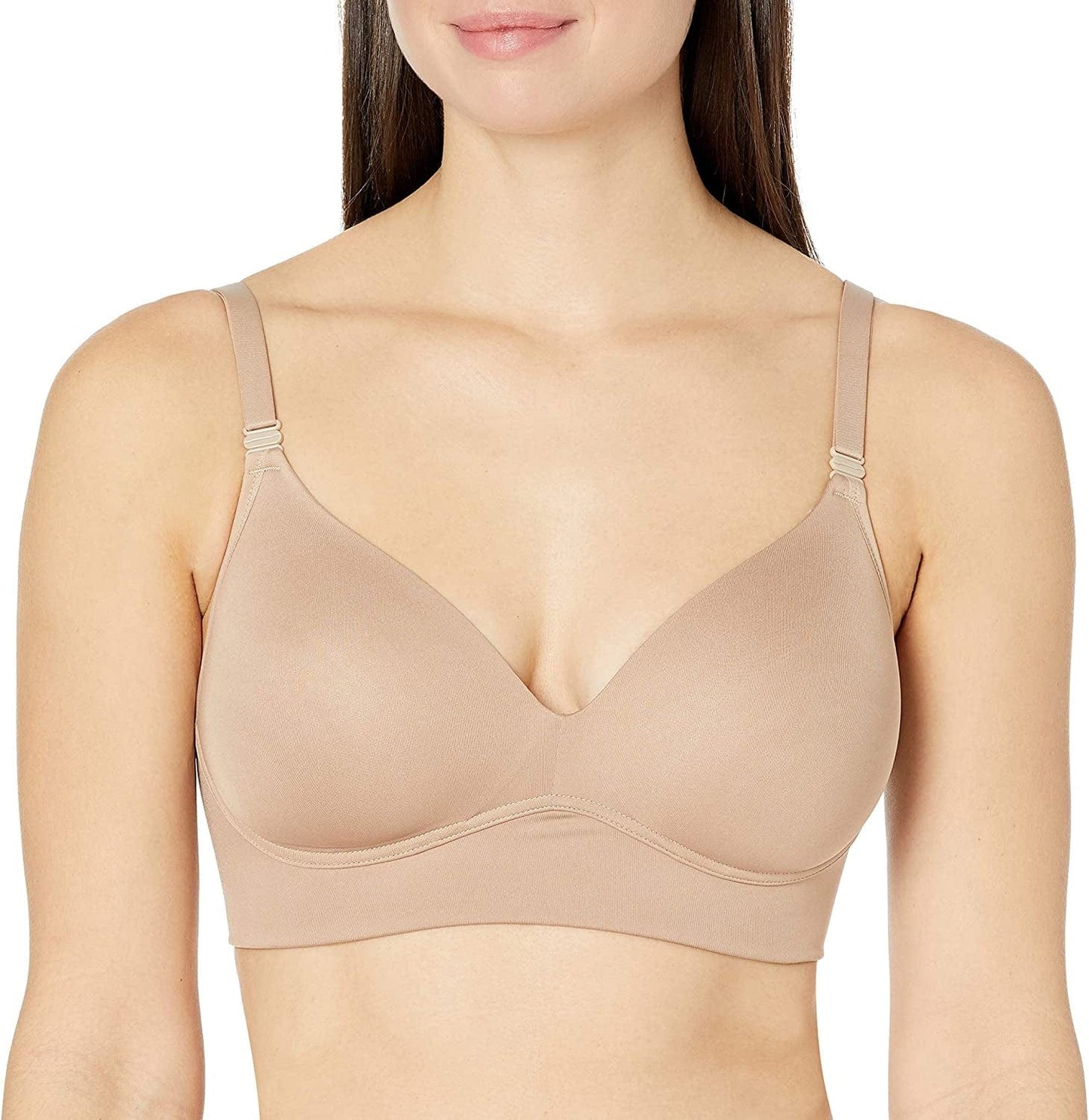 Warner'S Women'S Benefits Allover-Smoothing Bliss Wireless Lightly Lined Convertible Comfort Bra Rm1011W Toasted Almond / 40DD