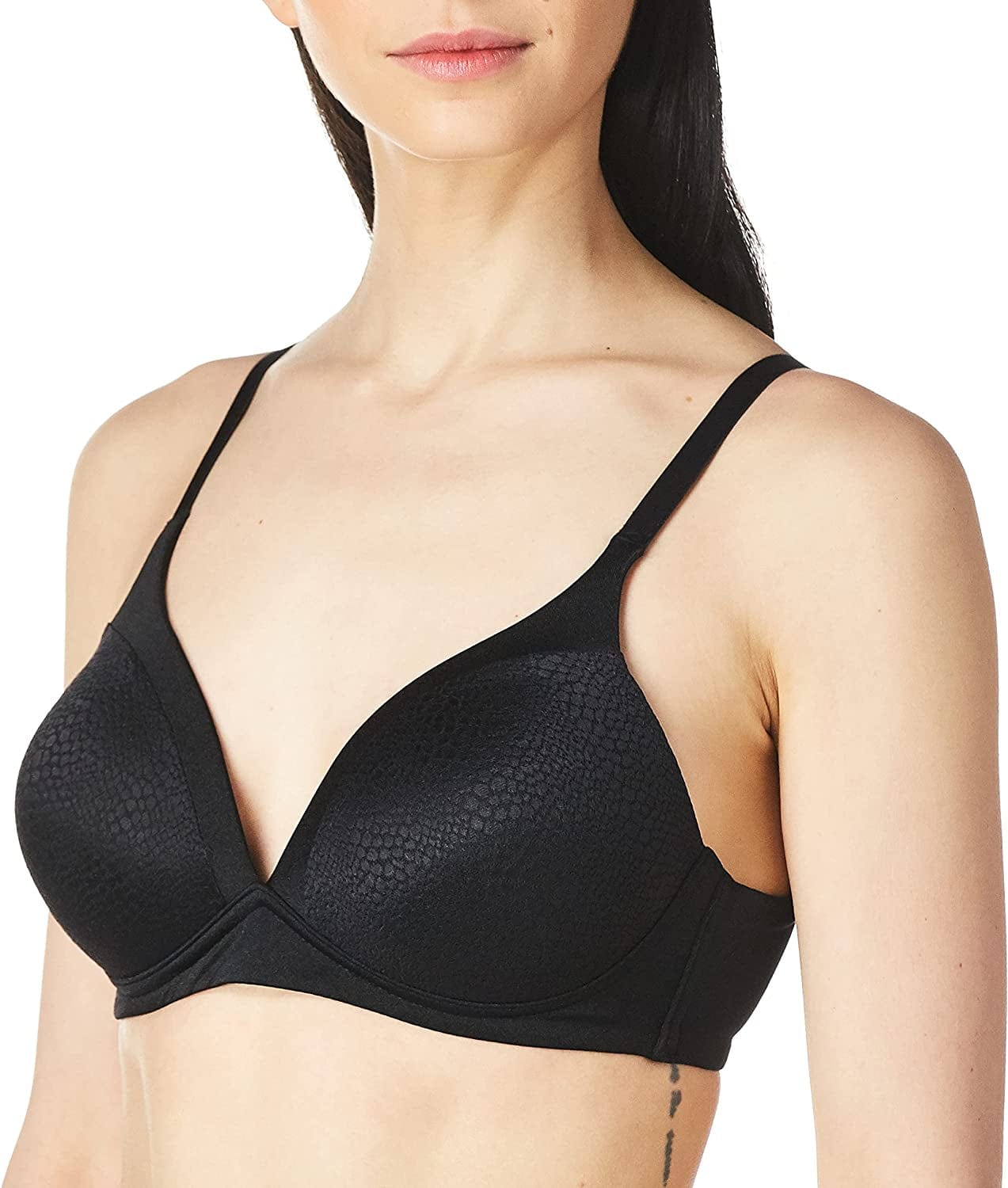 Warner'S Women'S Blissful Benefits Back-Smoothing Comfort Wireless Lift T-Shirt Bra W4013 Black / 40C