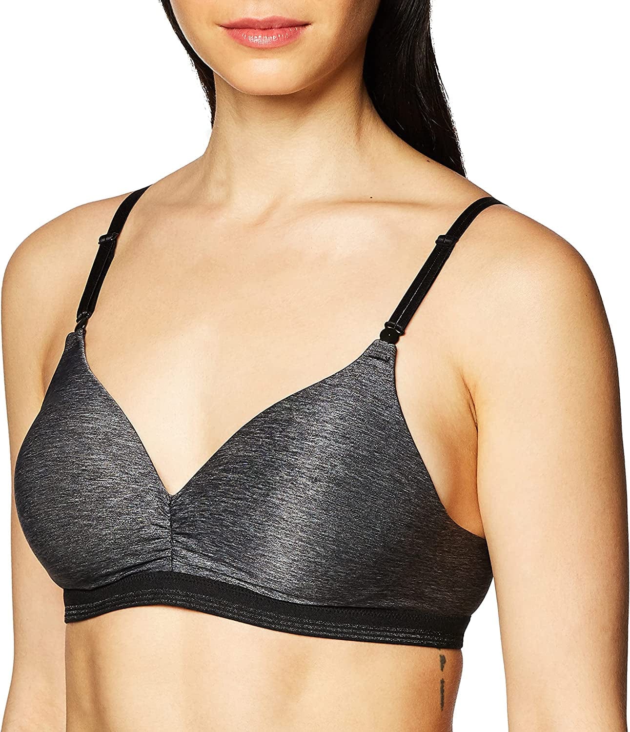 Warner'S Women'S Blissful Benefits Cool and Dry Wireless Lightly Lined Comfort Bra Rm3281W Gray / 36D