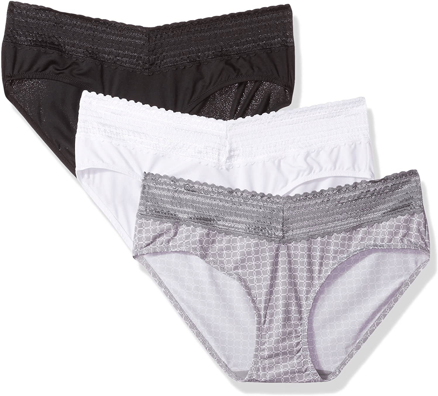 Warner'S Women'S Blissful Benefits No Muffin Top 3 Pack Hipster Panties Apparel & Accessories > Clothing > Underwear & Socks > Underwear Warner's