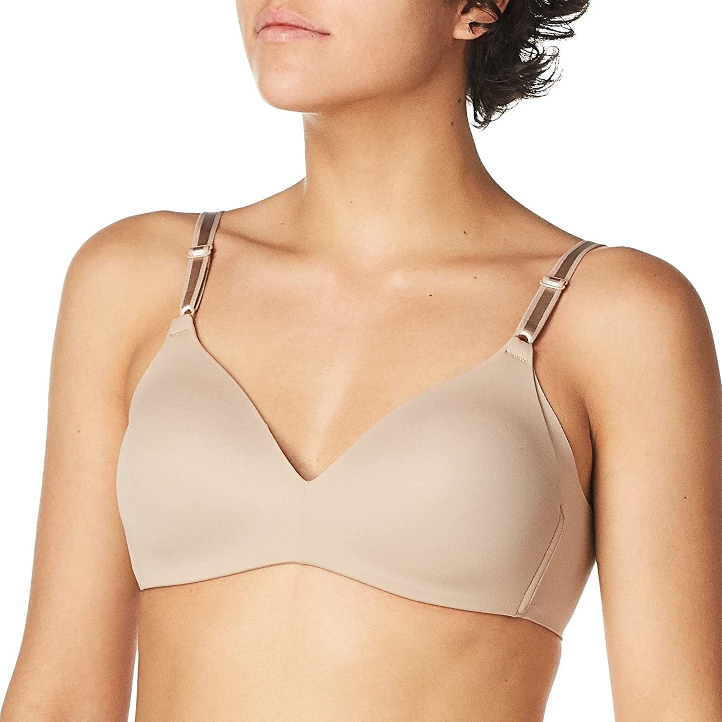 Warner'S Women'S Blissful Benefits Side Smoothing Wirefree Bra Toasted Almond / 36C