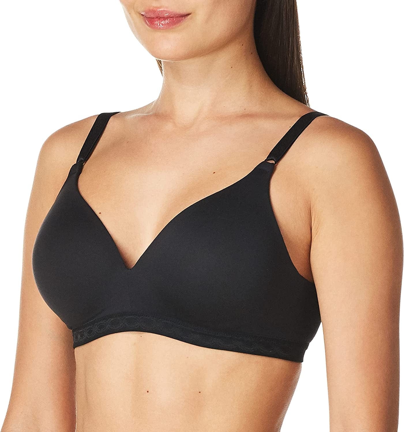 Warner'S Women'S Blissful Benefits Super Soft Wireless Lightly Lined Comfort Bra Rm1691W Black / 34C