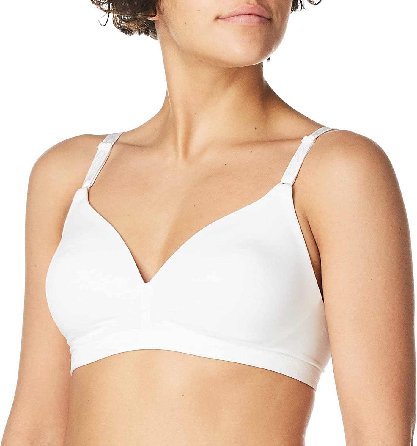 Warner'S Women'S Blissful Benefits Super Soft Wireless Lightly Lined Comfort Bra Rm1691W White / 34C