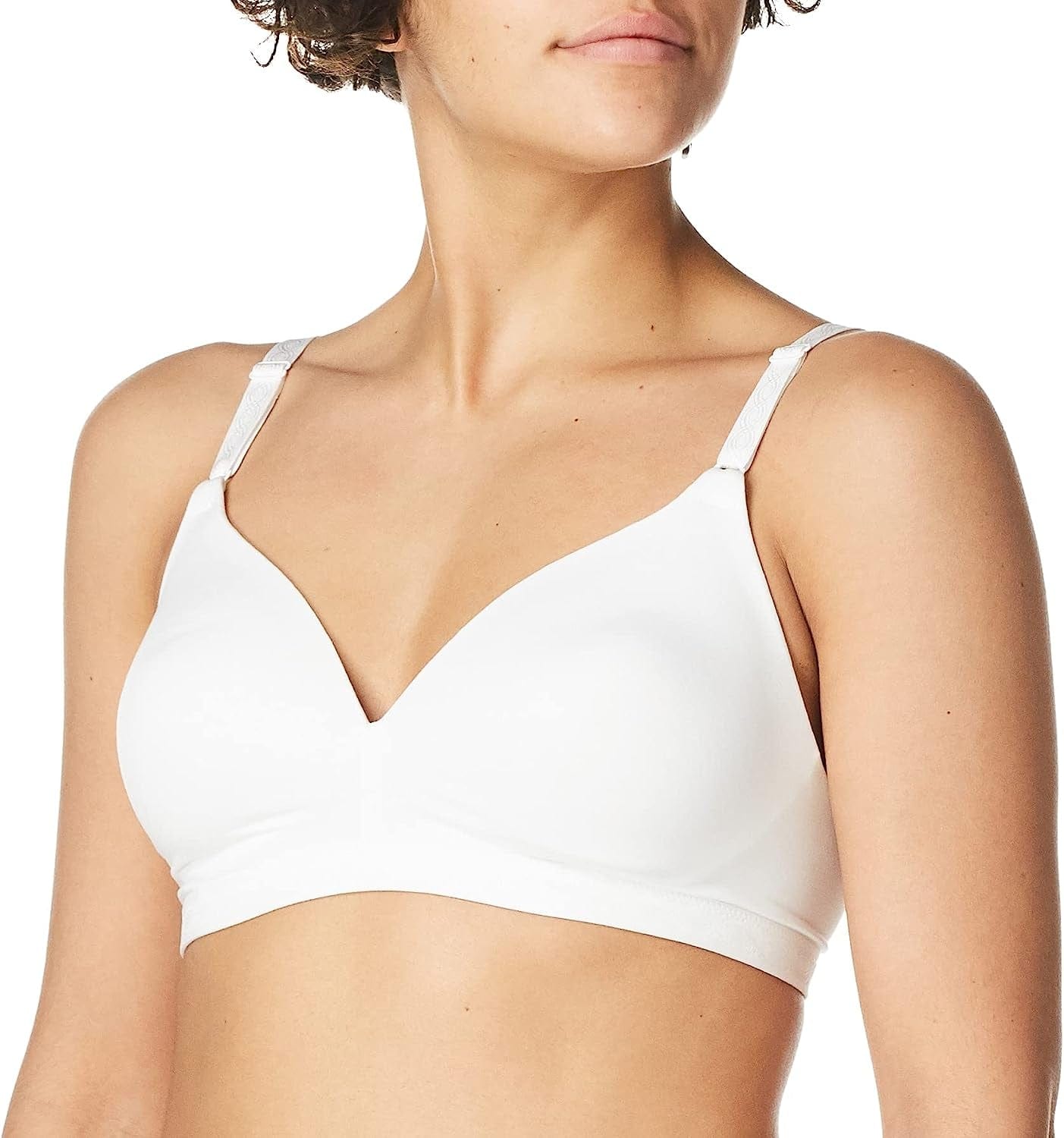Warner'S Women'S Blissful Benefits Super Soft Wireless Lightly Lined Comfort Bra Rm1691W White / 40C