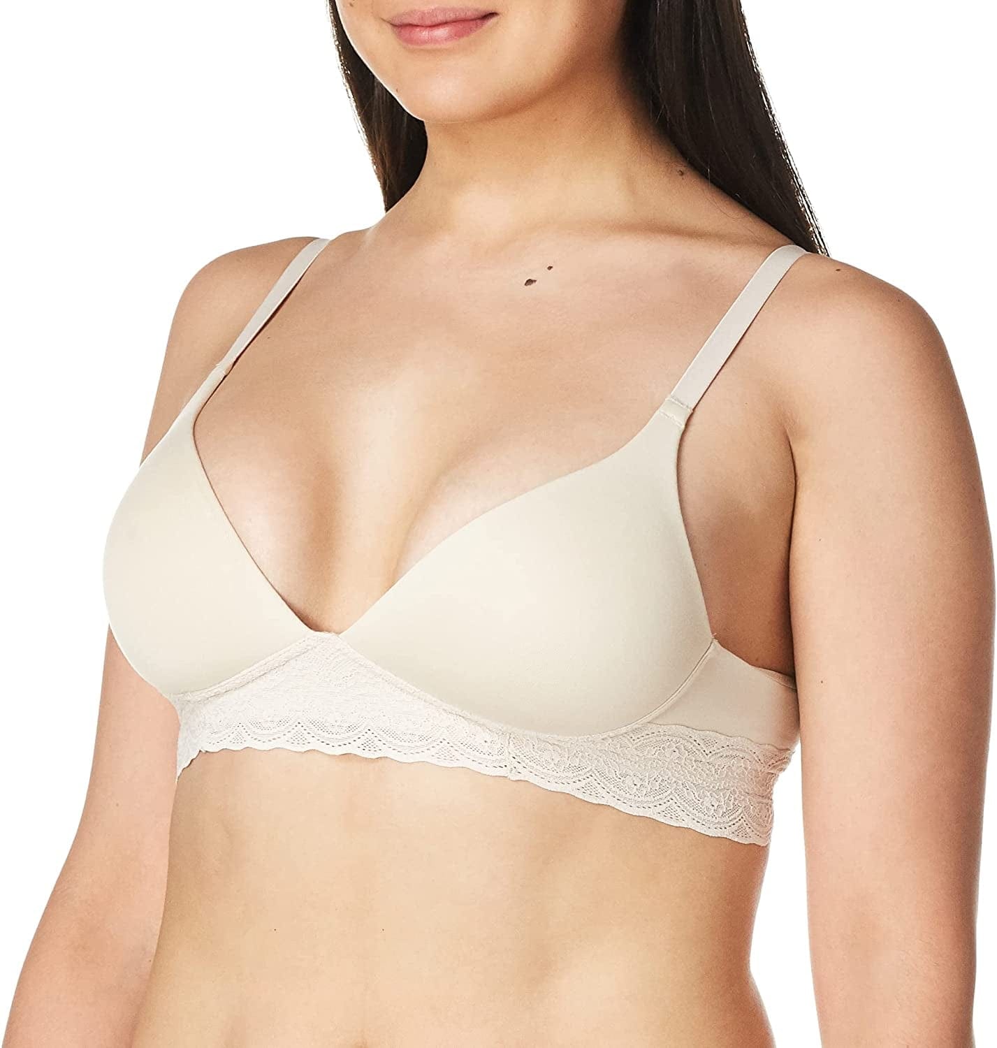 Warner'S Women'S Blissful Benefits Ultrasoft with Lace Wirefree Contour Bra Butterscotch / 38C