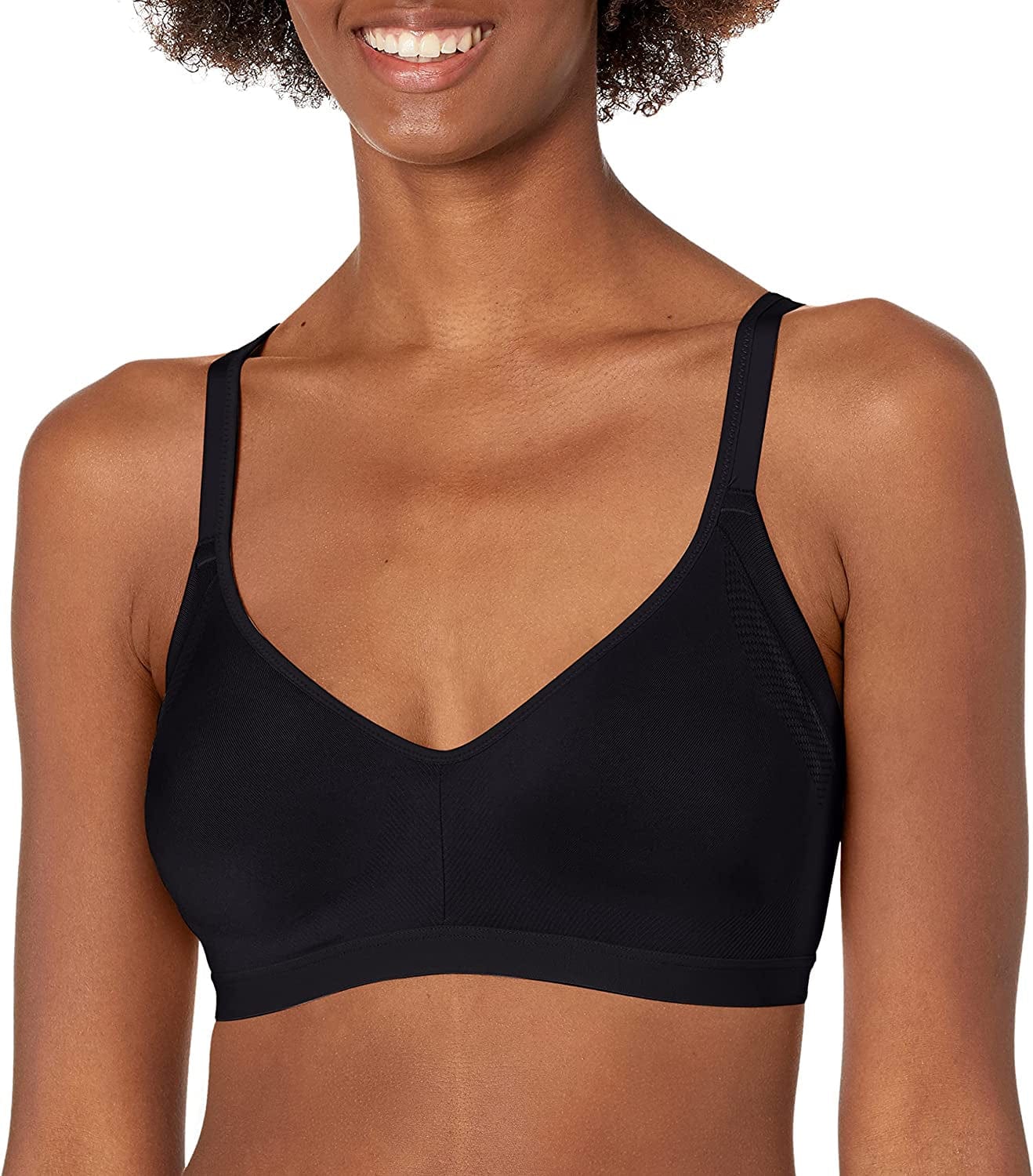 Warner'S Women'S Blissful Benefits Underarm-Smoothing with Seamless Stretch Wireless Lightly Lined Comfort Bra Rm3911W Black / XX-Large