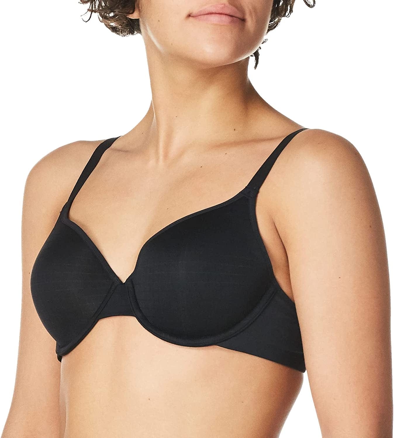 Warner'S Women'S Cloud 9 Super Soft, Naturally Shapes and Lifts Underwire Lightly Lined Convertible T-Shirt Bra Ra4781A Black / 40C