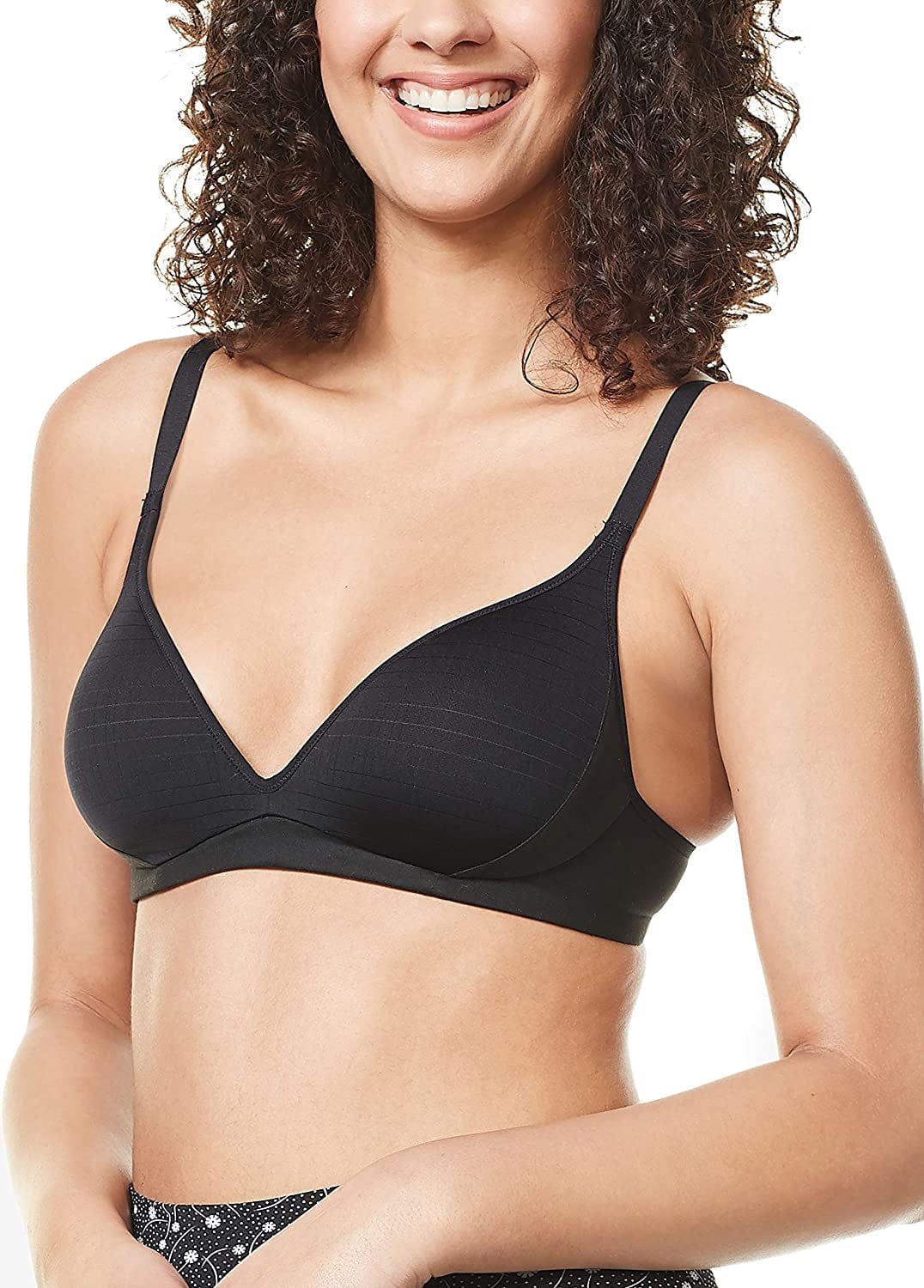Warner'S Women'S Cloud 9 Super Soft, Naturally Shapes and Lifts Wireless Lightly Lined Convertible Comfort Bra Rm4781A Black / 34B