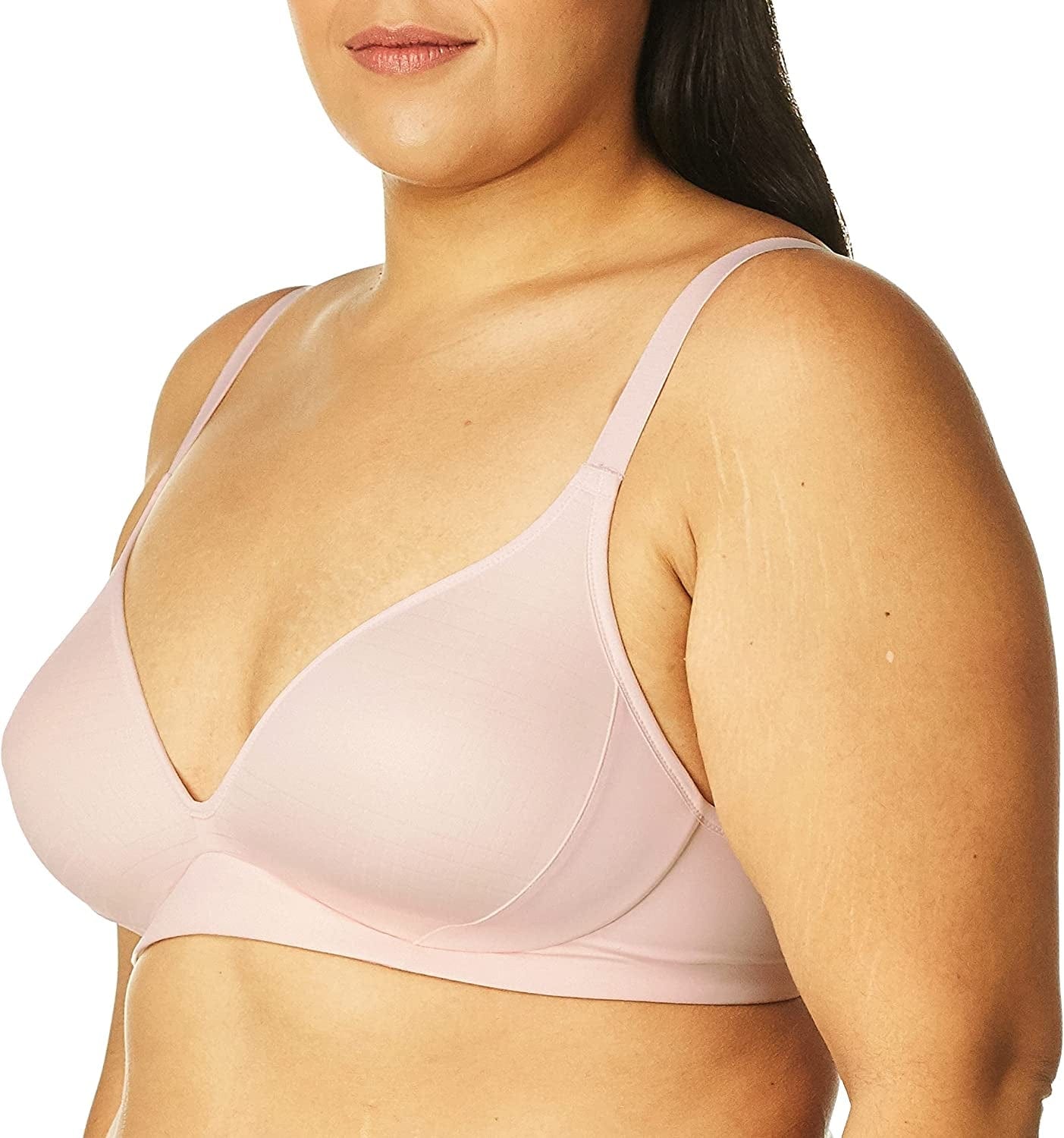 Warner'S Women'S Cloud 9 Super Soft, Naturally Shapes and Lifts Wireless Lightly Lined Convertible Comfort Bra Rm4781A Rosewater / 40B