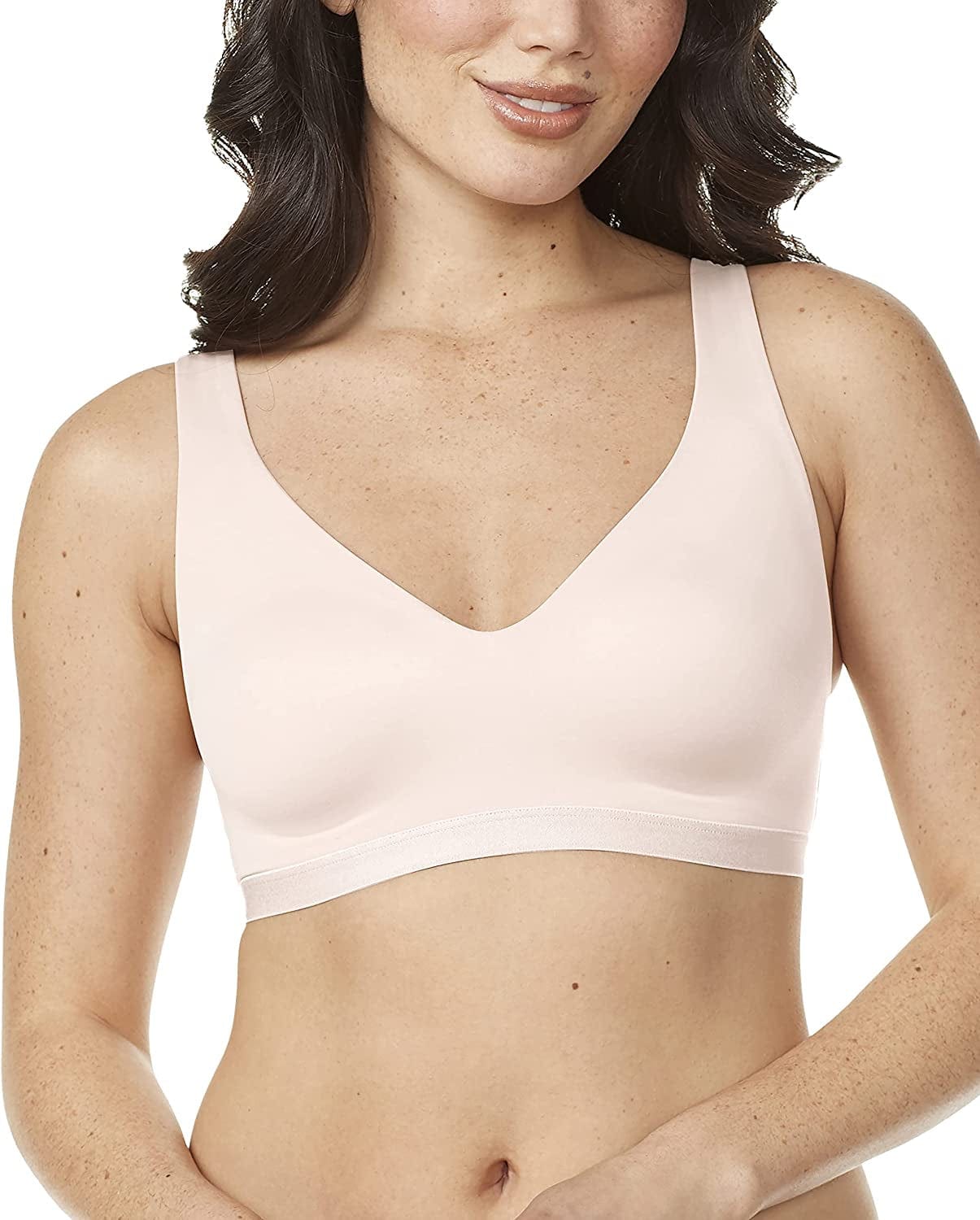 Warner'S Women'S Cloud 9 Super Soft, Smooth Invisible Look Wireless Lightly Lined Comfort Bra Rm1041A Rosewater / XX-Large