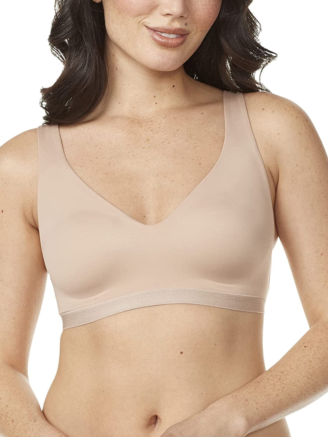Warner'S Women'S Cloud 9 Super Soft, Smooth Invisible Look Wireless Lightly Lined Comfort Bra Rm1041A Toasted Almond / XX-Large