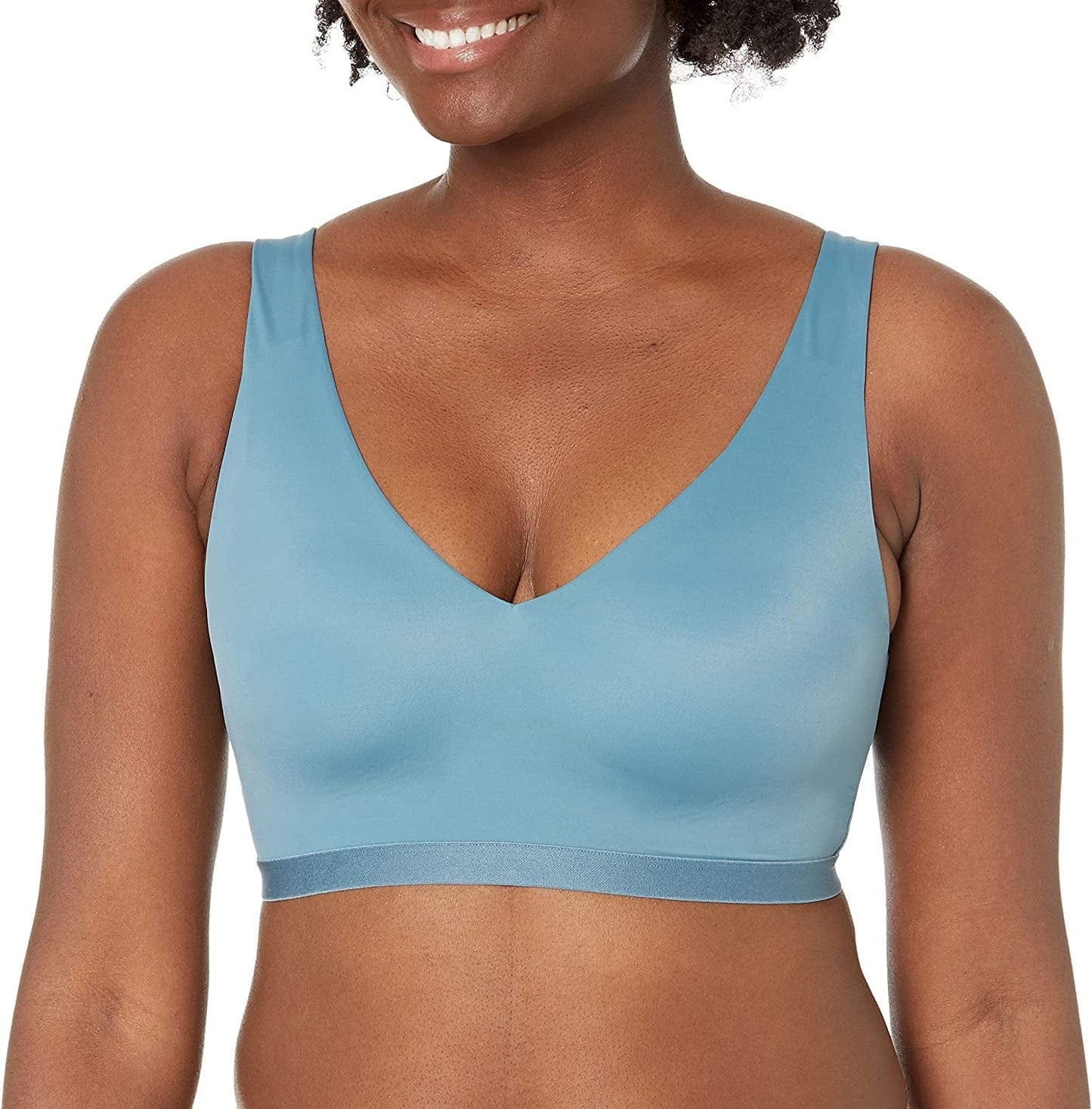Warner'S Women'S Cloud 9 Super Soft, Smooth Invisible Look Wireless Lightly Lined Comfort Bra Rm1041A Aegean Blue / XX-Large