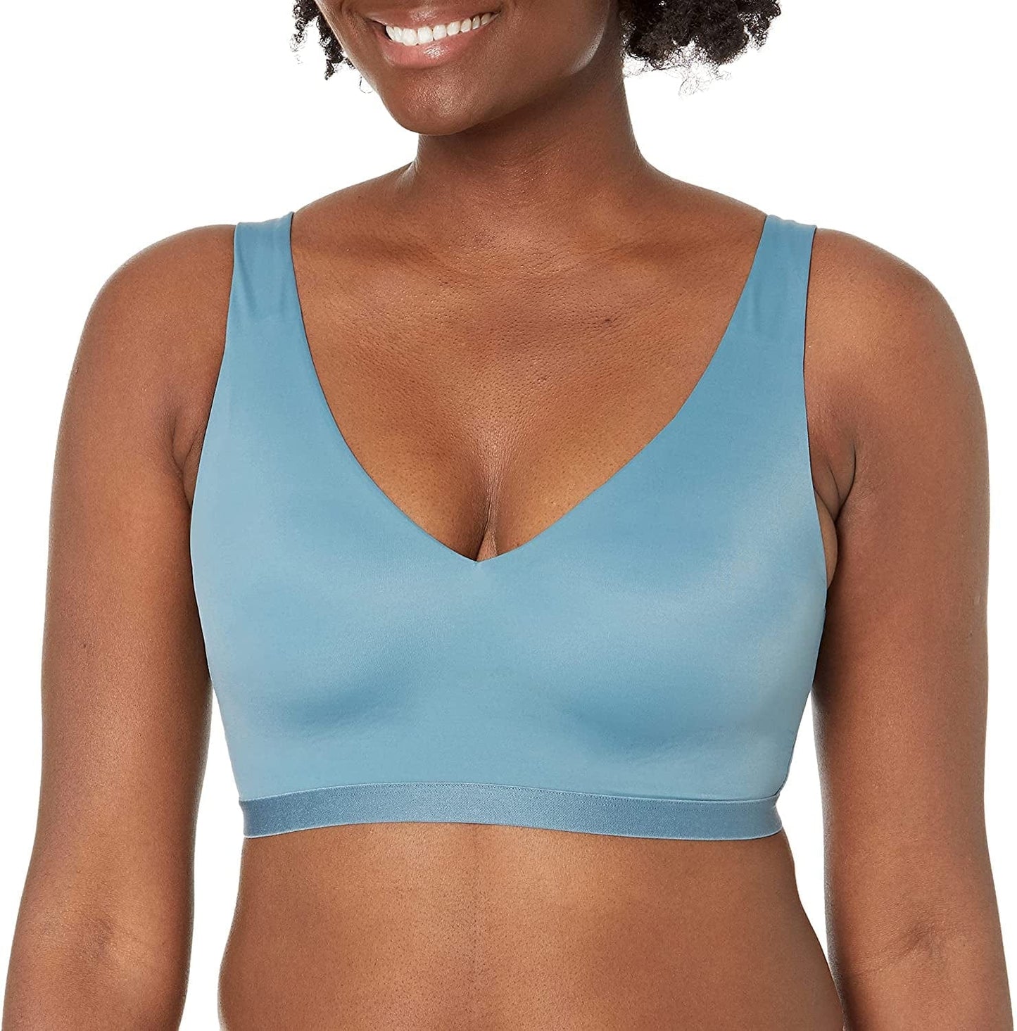 Warner'S Women'S Cloud 9 Super Soft, Smooth Invisible Look Wireless Lightly Lined Comfort Bra Rm1041A Aegean Blue / Large