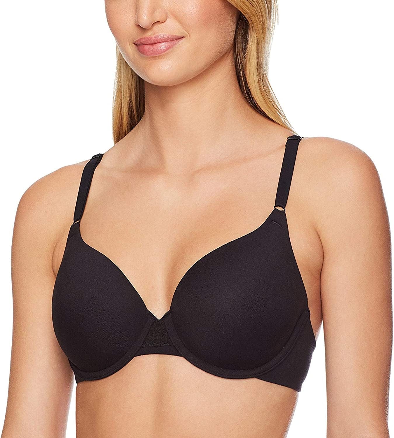 Warner'S Women'S Cloud 9 Super Soft Underwire Lift Convertible T-Shirt Bra Rf2691A Rich Black / 34B