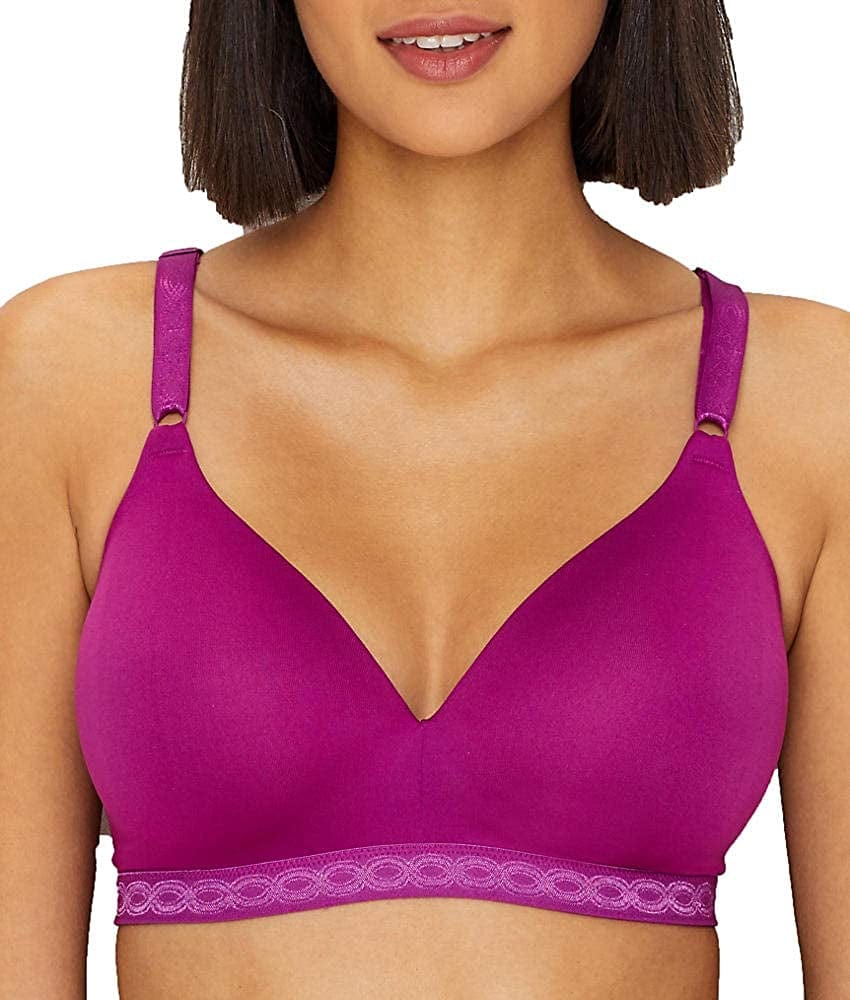 Warner'S Women'S Cloud 9 Super Soft Wireless Lightly Lined Comfort Bra Hollyhock / 36A