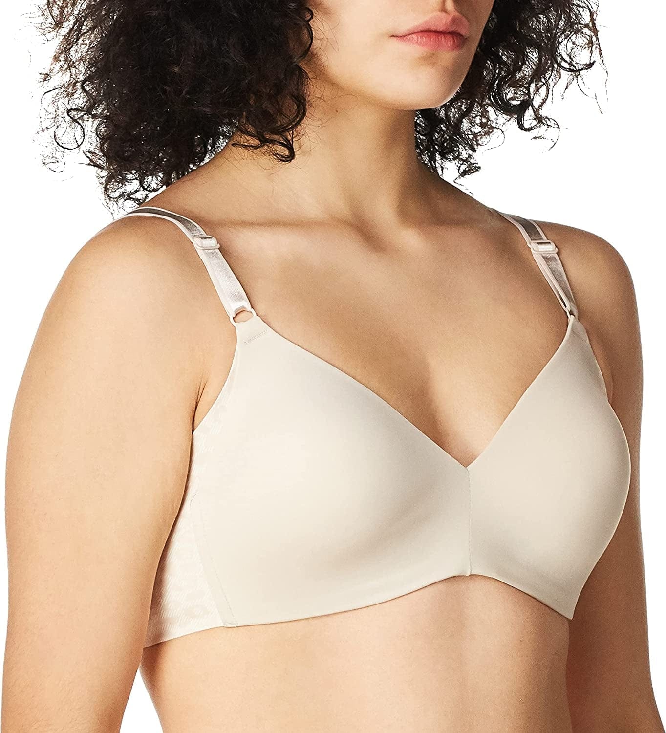 Warner'S Women'S Cloud 9 Super Soft Wireless Lightly Lined Comfort Bra Mauve Shadows Garden Patches / 34B