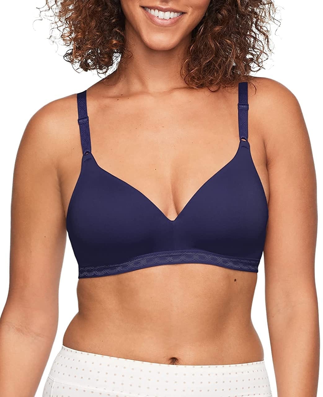 Warner'S Women'S Cloud 9 Super Soft Wireless Lightly Lined Comfort Bra Evening Blue / 32B