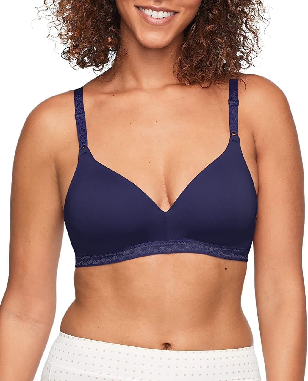 Warner'S Women'S Cloud 9 Super Soft Wireless Lightly Lined Comfort Bra Evening Blue / 38B