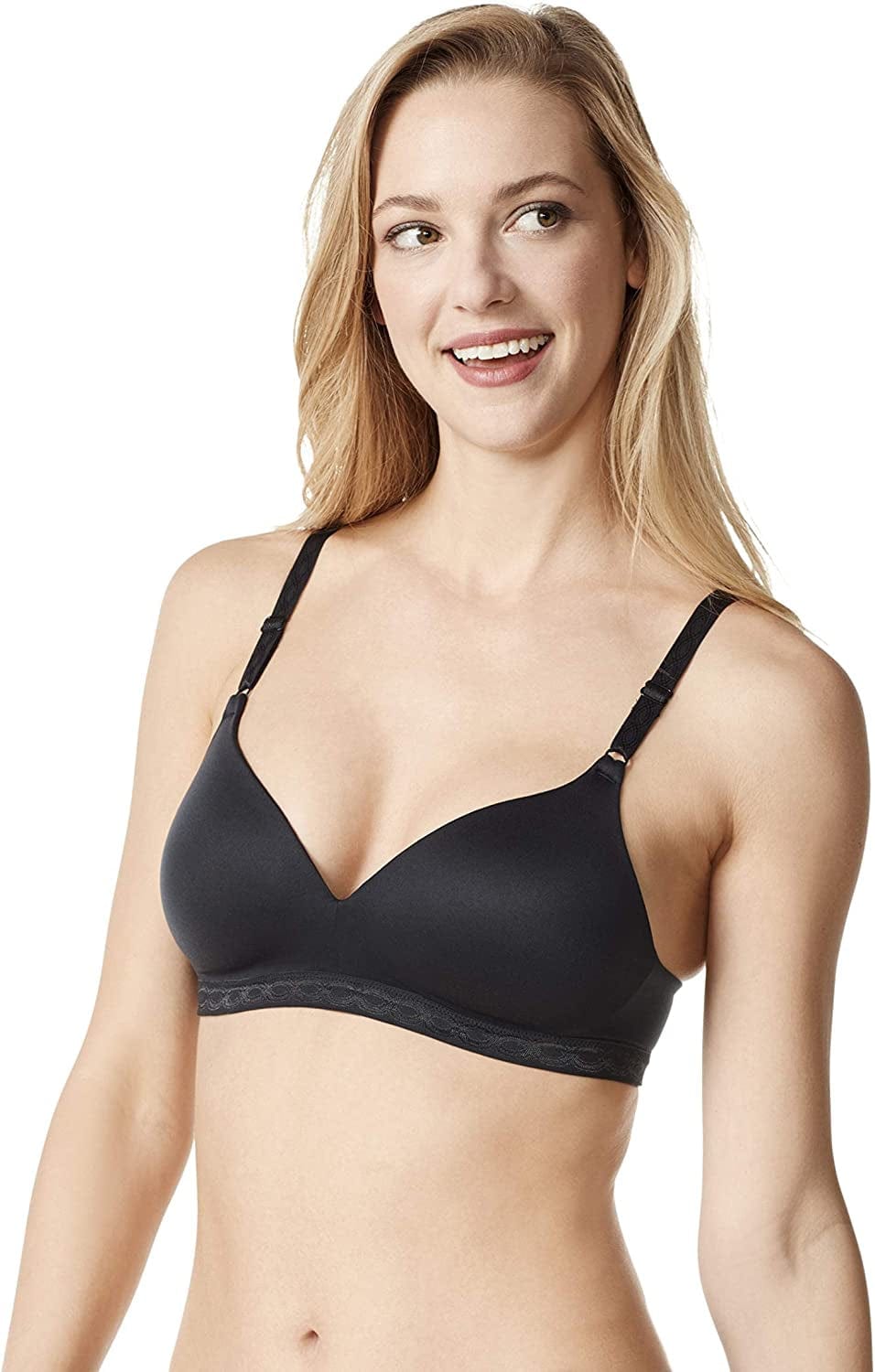 Warner'S Women'S Cloud 9 Super Soft Wireless Lightly Lined Comfort Bra 1269 Rich Black / 38B