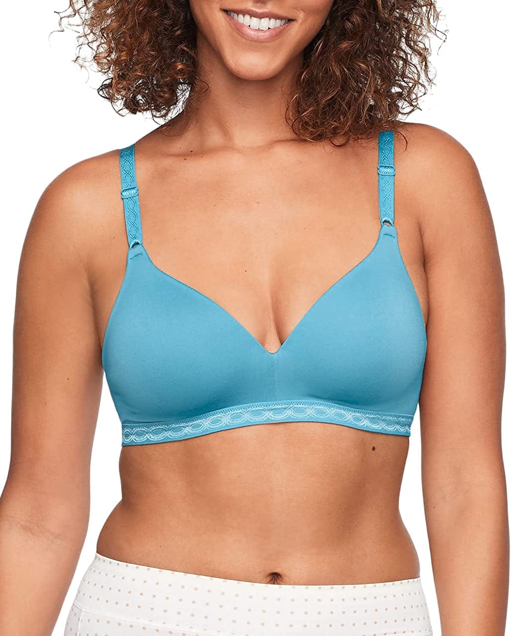 Warner'S Women'S Cloud 9 Super Soft Wireless Lightly Lined Comfort Bra 1269 Blue Moon / 38B