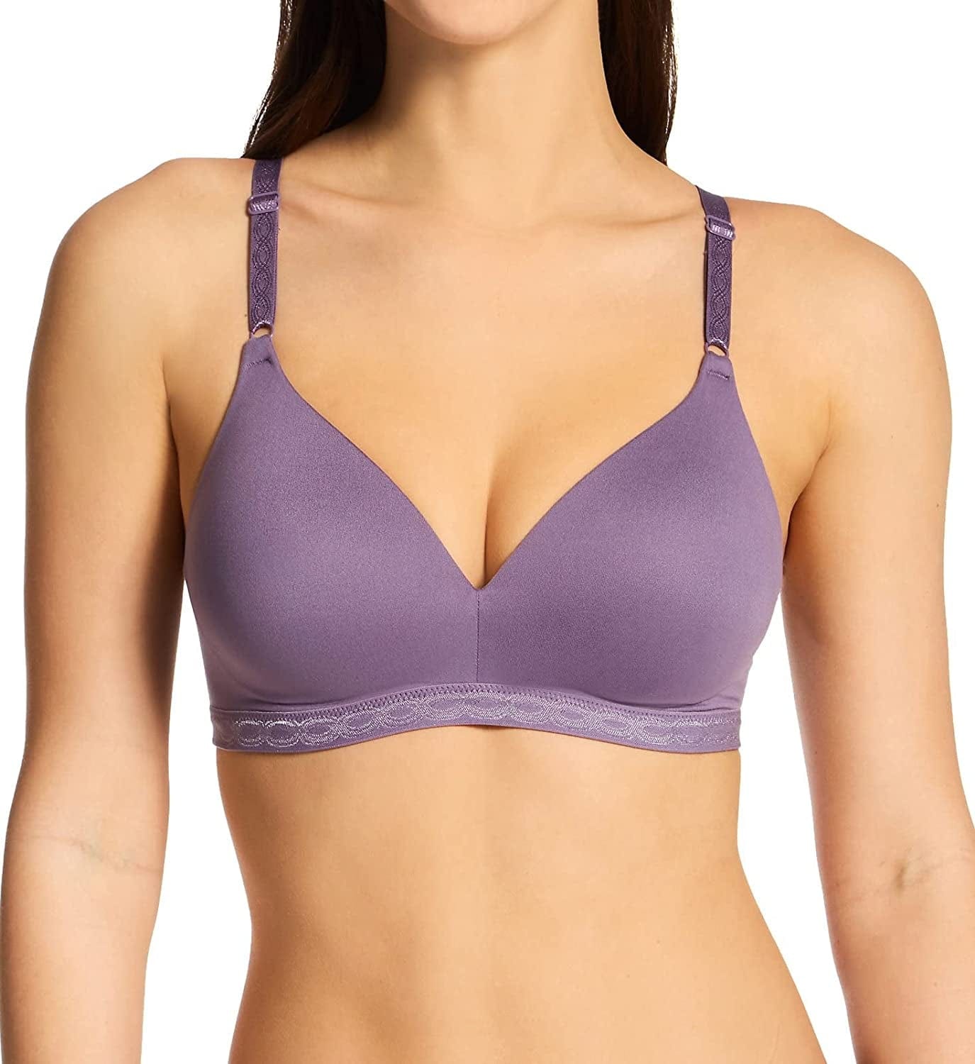 Warner'S Women'S Cloud 9 Super Soft Wireless Lightly Lined Comfort Bra 1269 Purple Sage / 34C