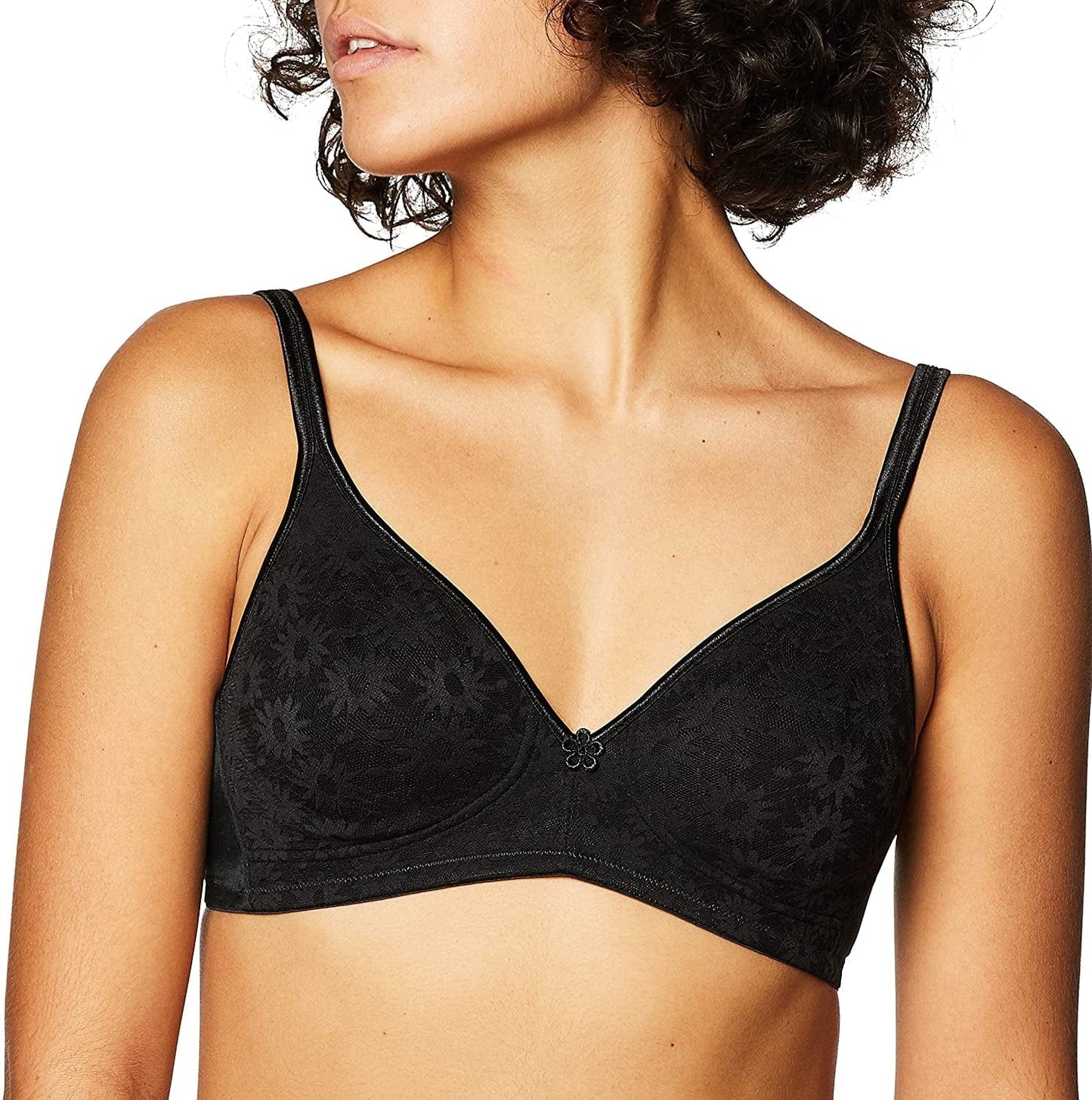 Warner'S Women'S Daisy Lace Wire-Free Bra with Plushline Black / 36C